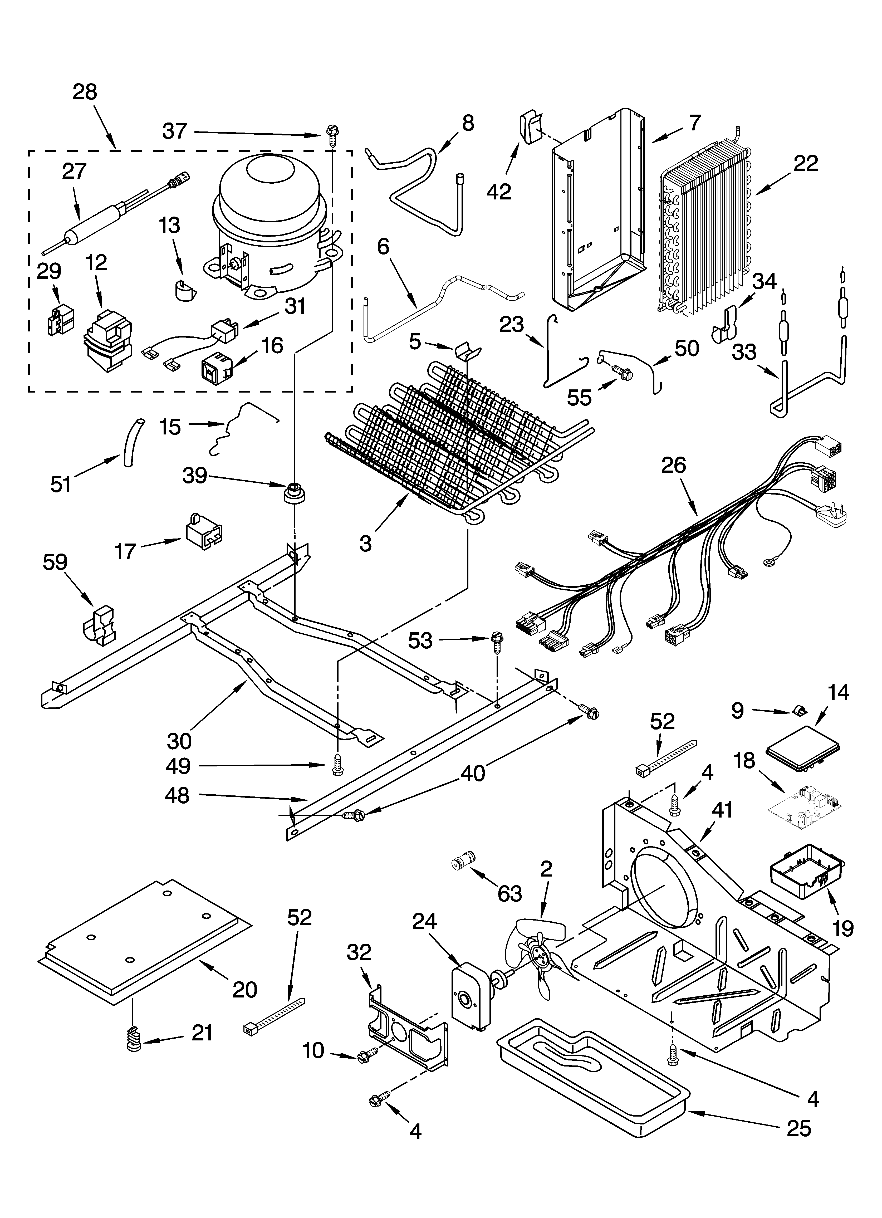 Whirlpool GF6NFEXRB00 unit parts diagram
