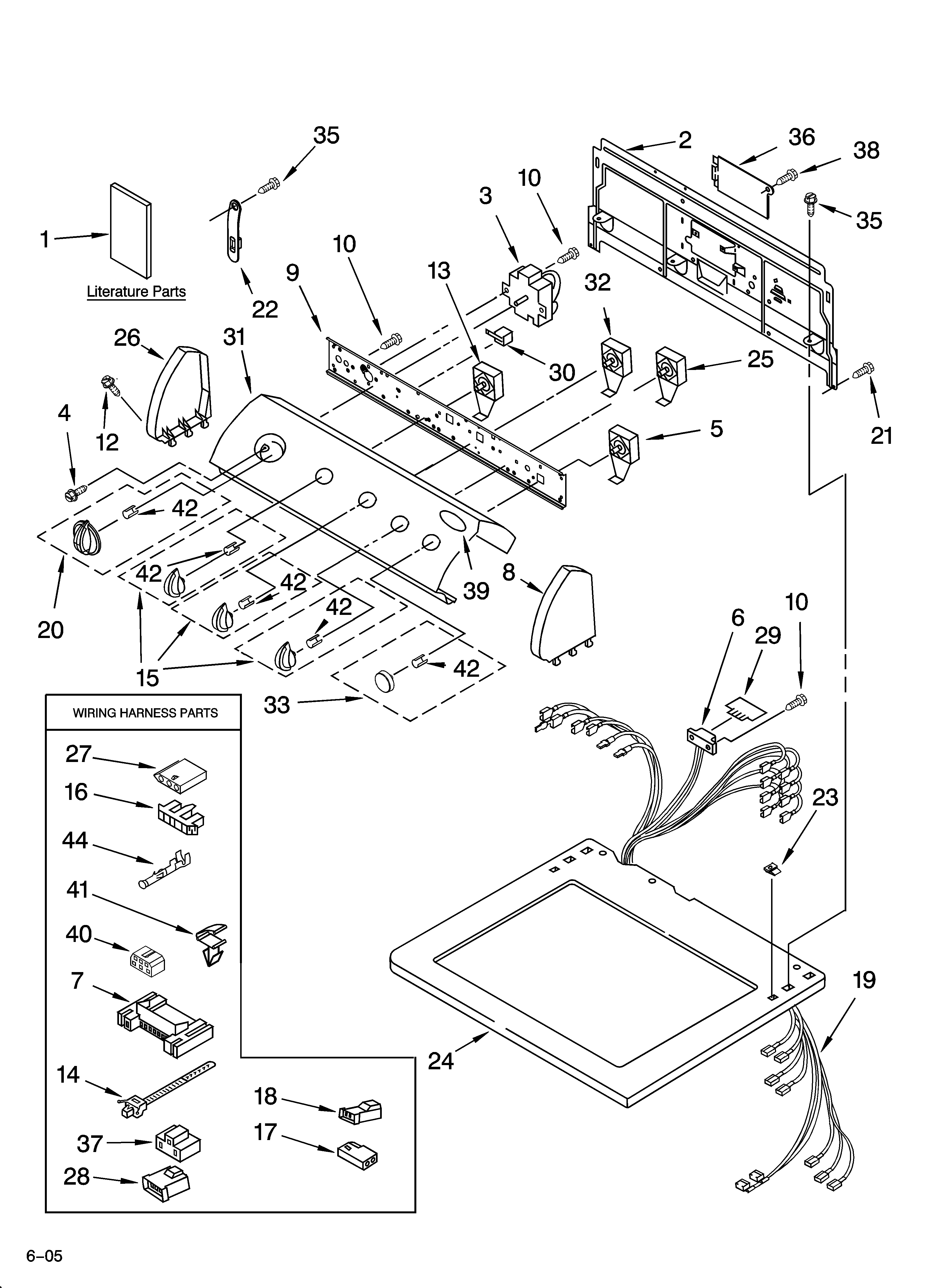 Whirlpool GGQ9800PG2 top and console parts diagram