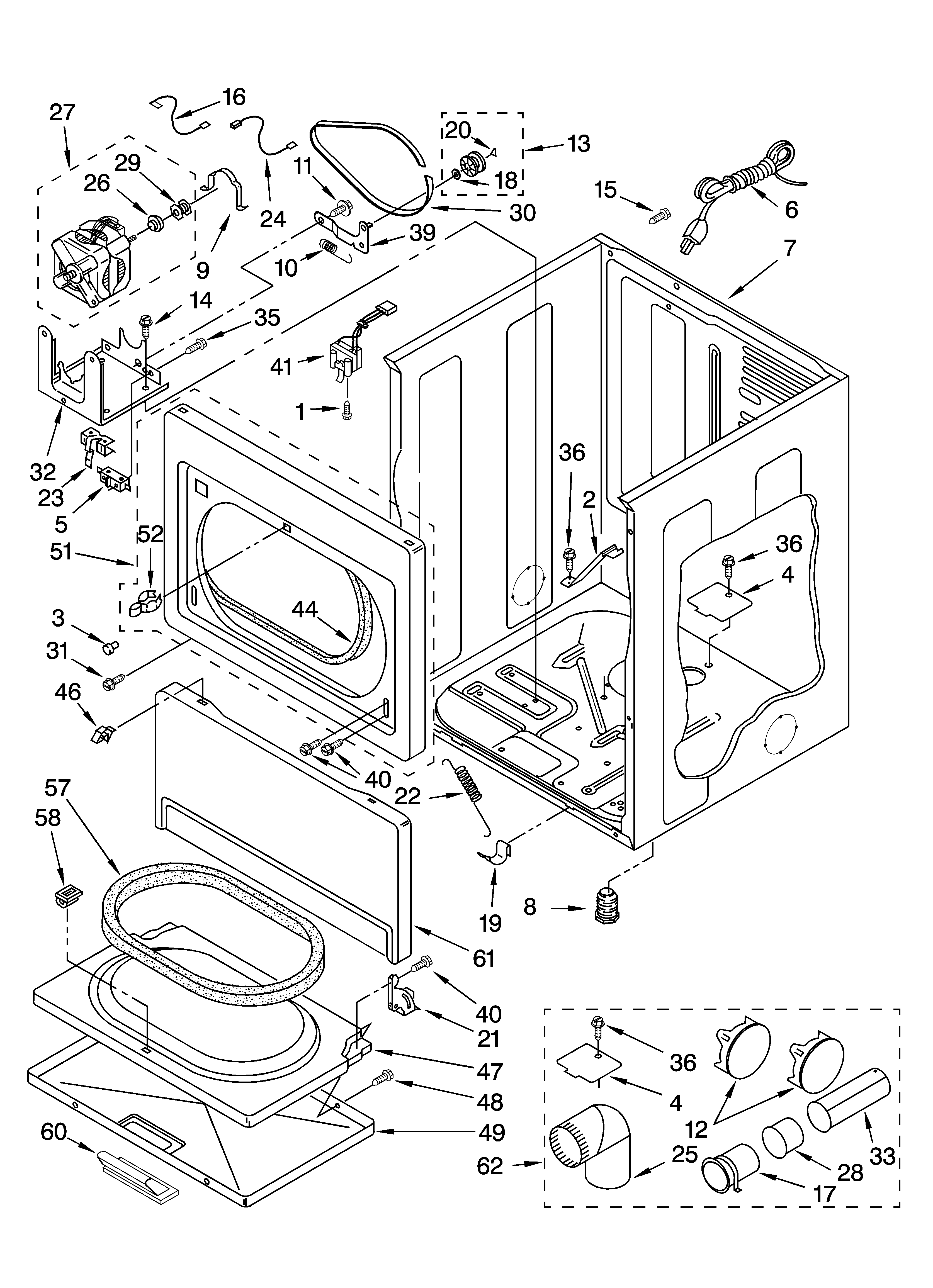 Whirlpool GGQ9800PG2 cabinet parts diagram
