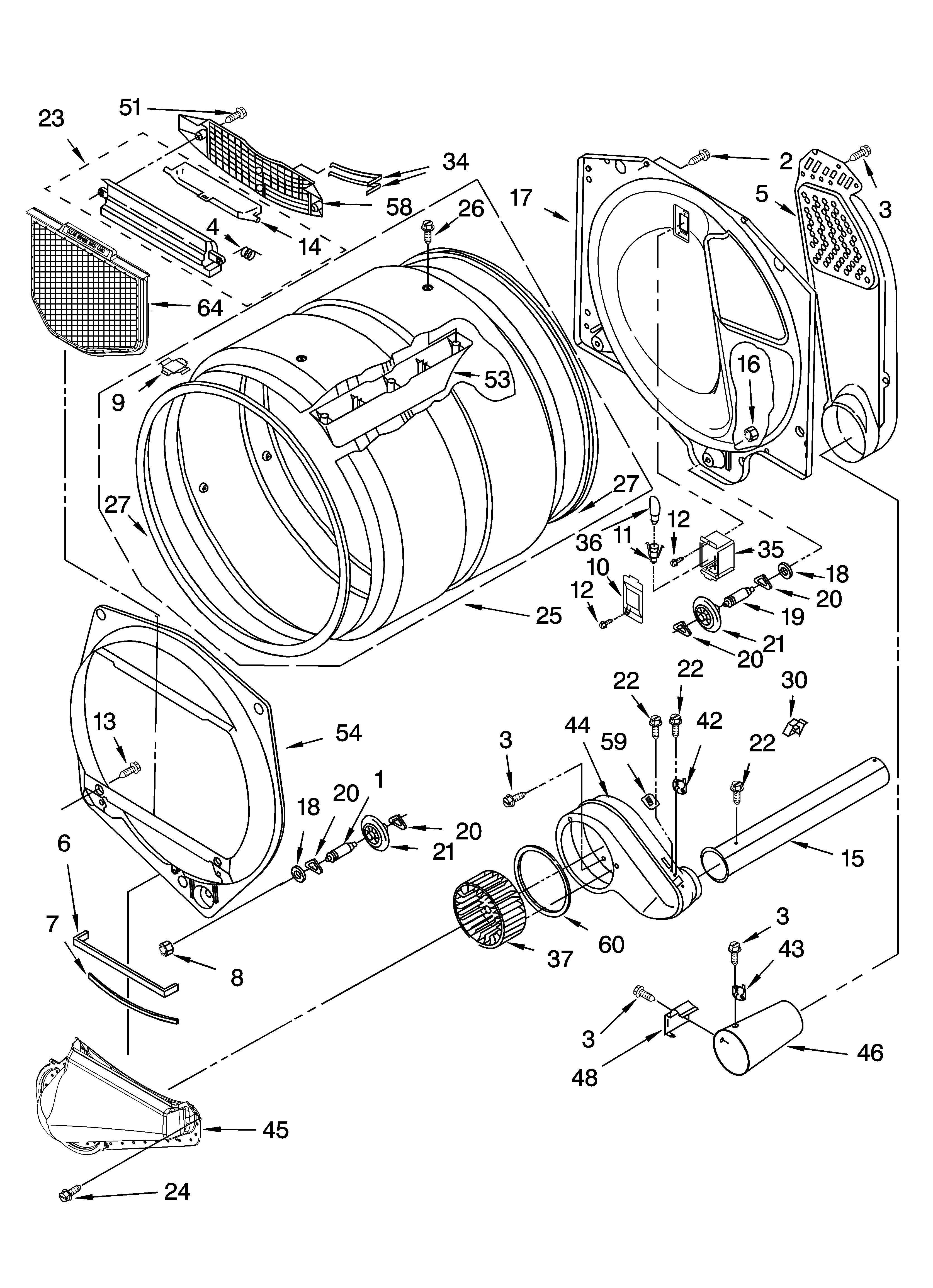Whirlpool GGW9868KT4 bulkhead parts diagram