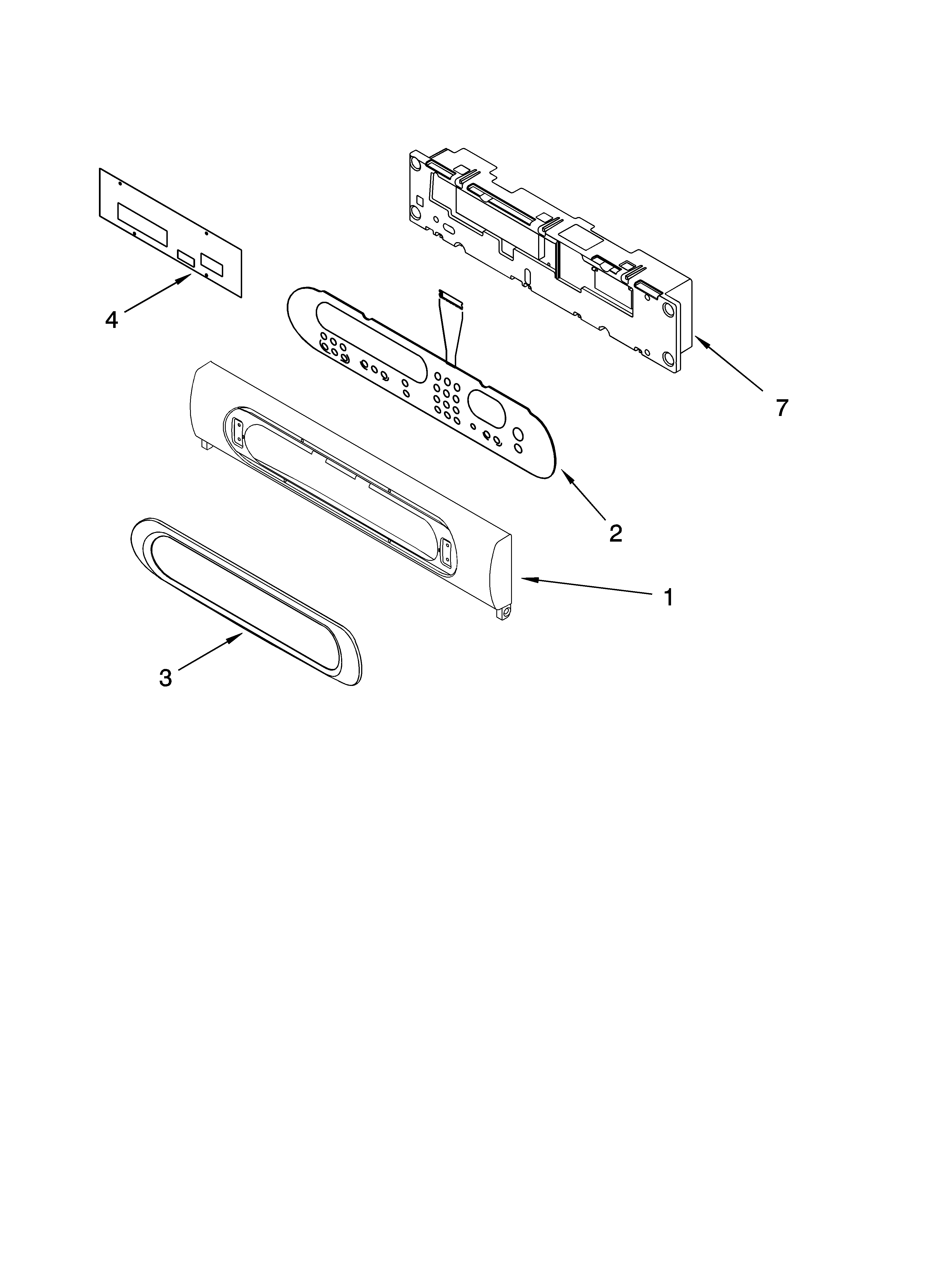 KitchenAid KEBV107PMT00 control panel parts diagram