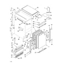 KitchenAid KUIS185JBT2 cabinet liner and door parts diagram