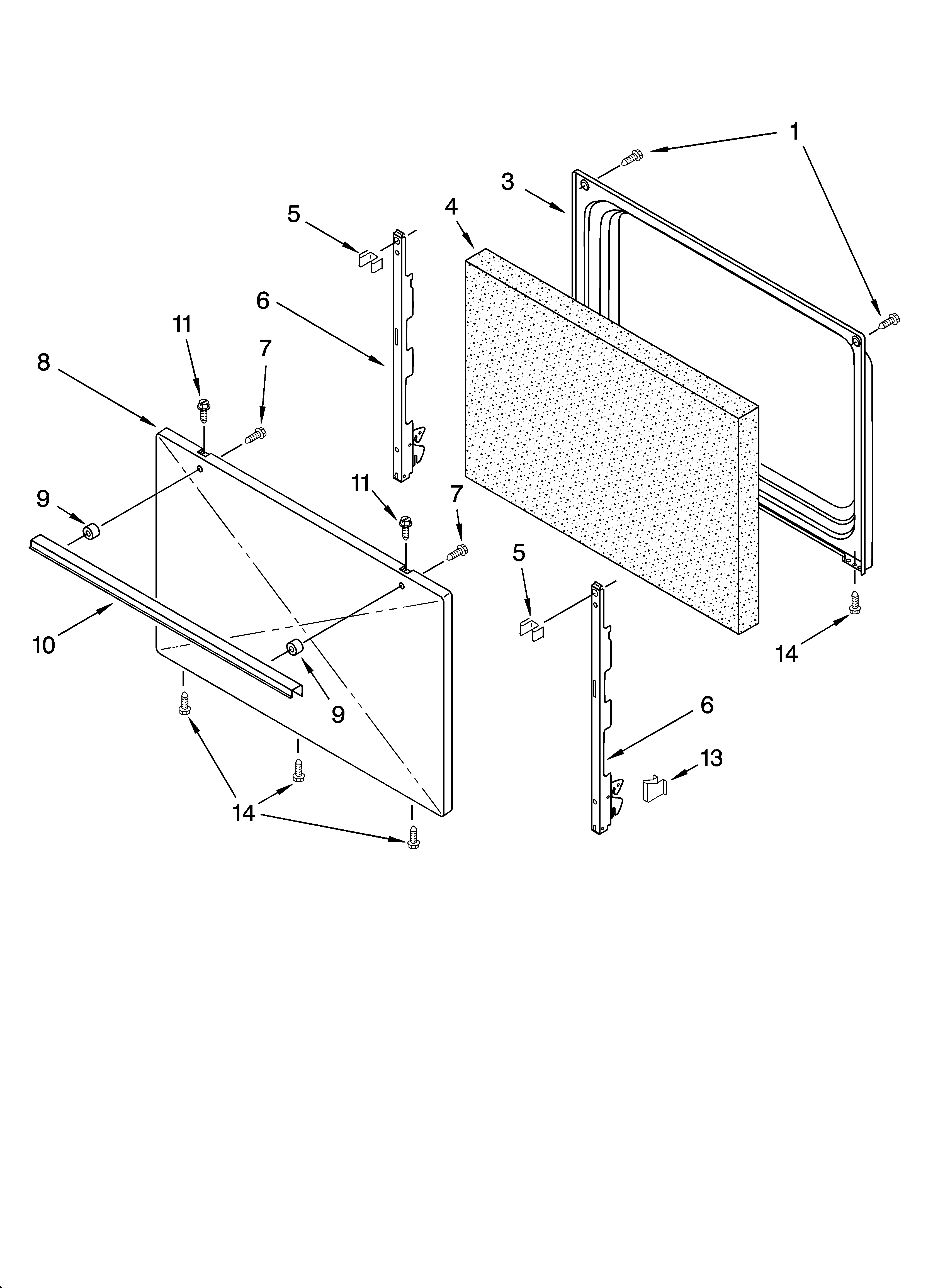 Estate TEP315RV0 door parts, optional parts diagram