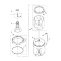 Crosley CAWB527RQ0 agitator, basket and tub parts diagram