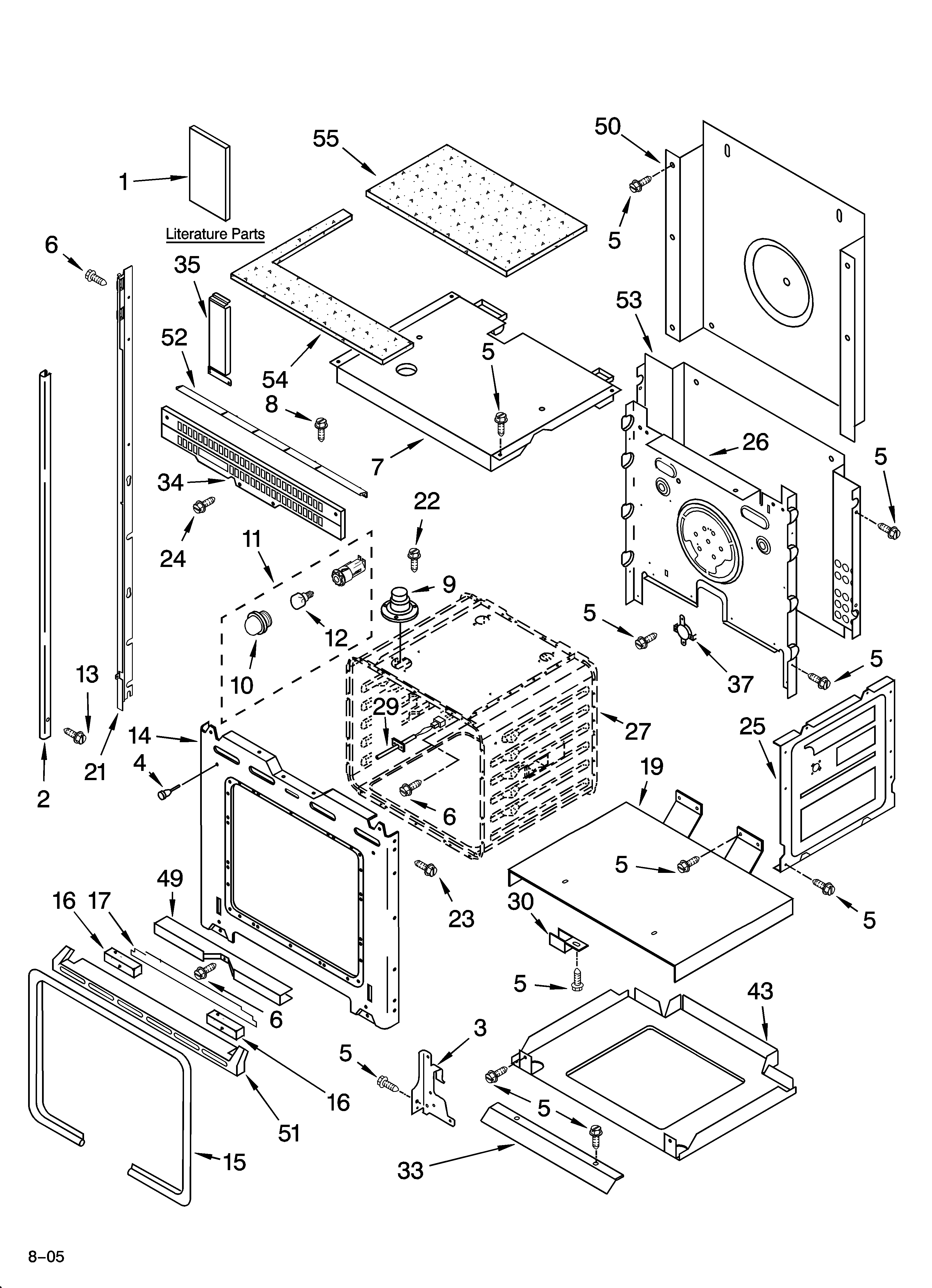 Whirlpool GSC308PRT00 oven parts diagram