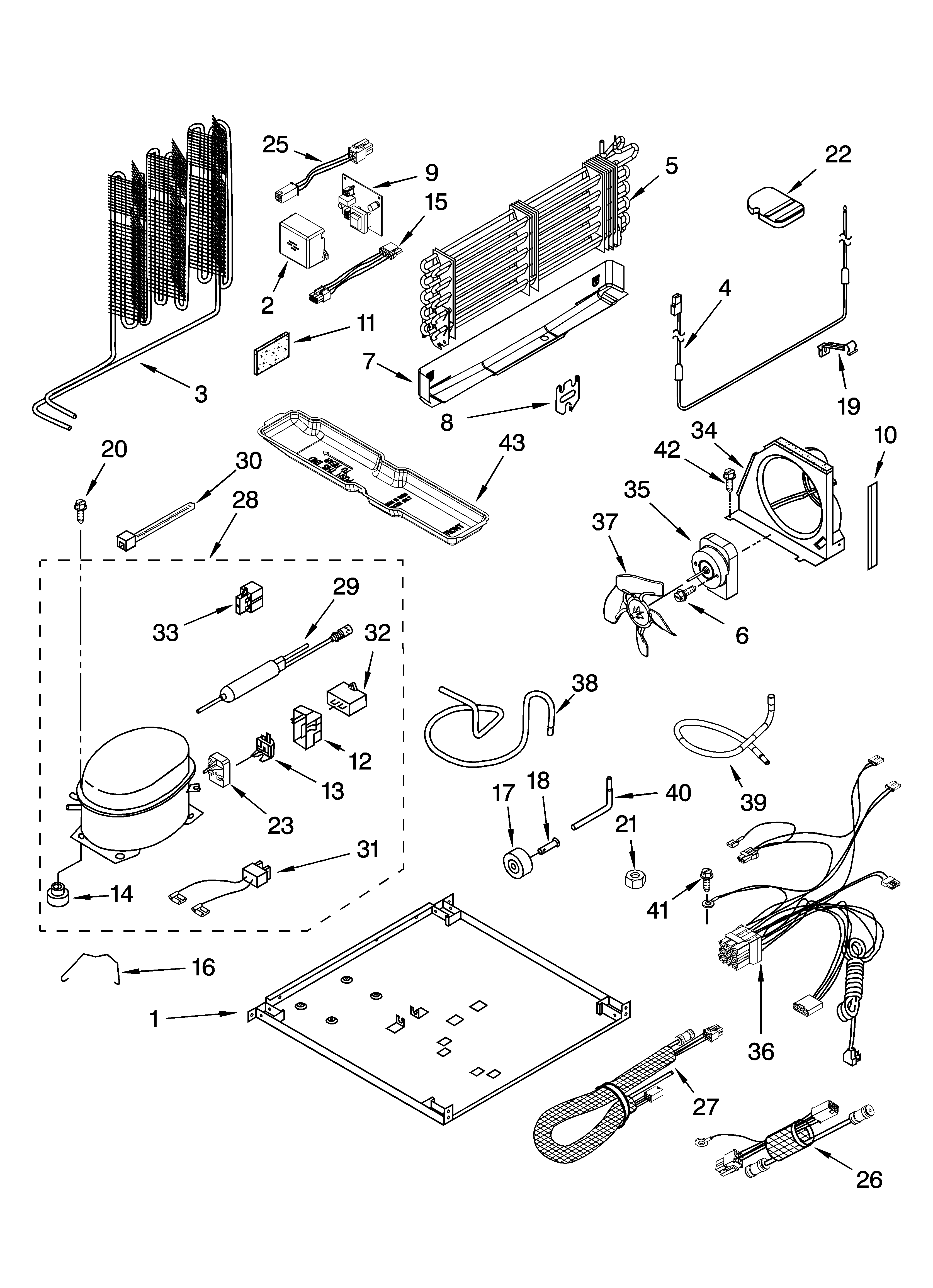 Whirlpool GT1SHWXPB01 unit parts diagram