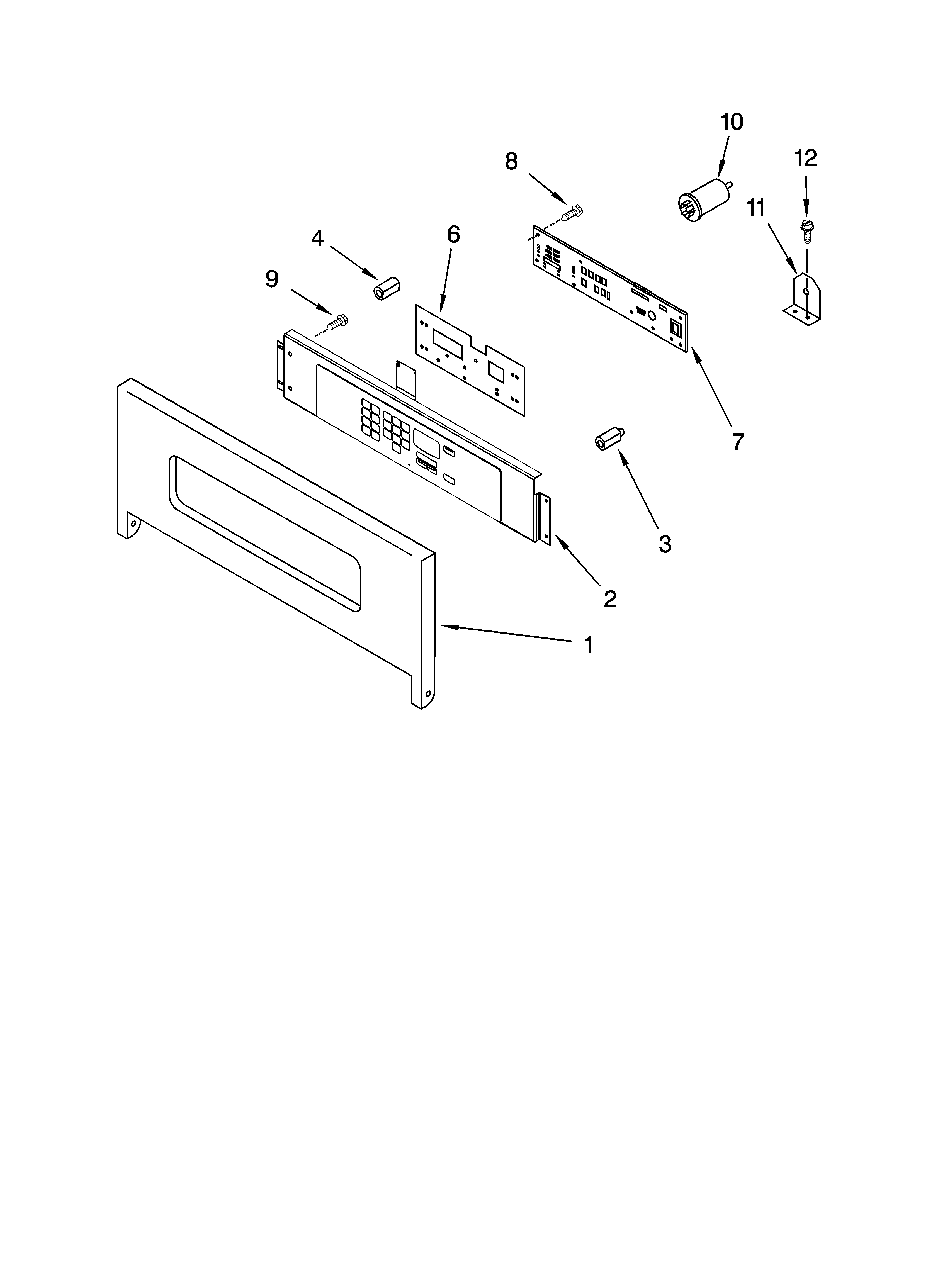 KitchenAid KBHC109JSS04 control panel parts diagram