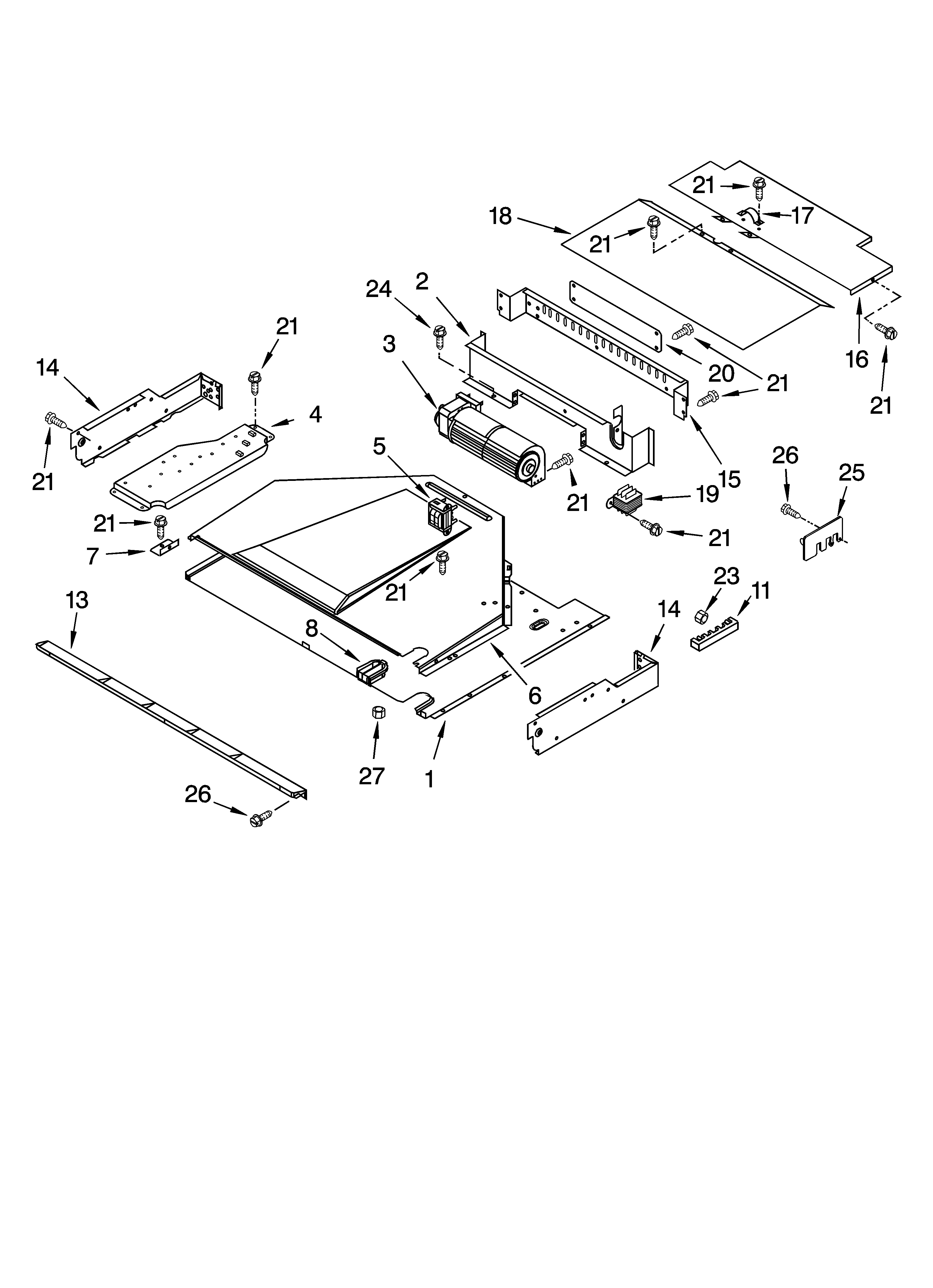 KitchenAid KBHC109JSS04 top venting parts diagram