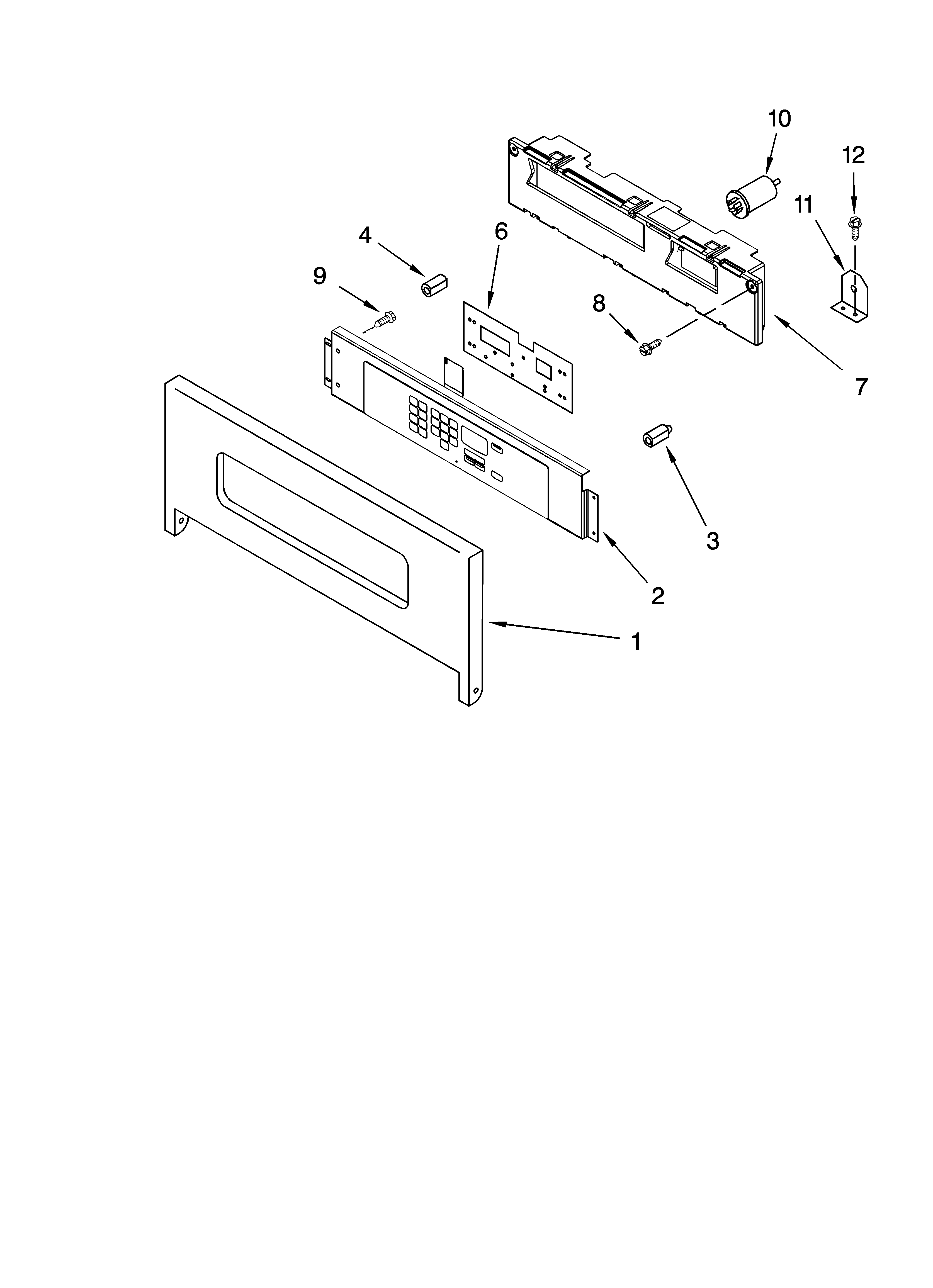 KitchenAid KBHC179JSS04 control panel parts diagram