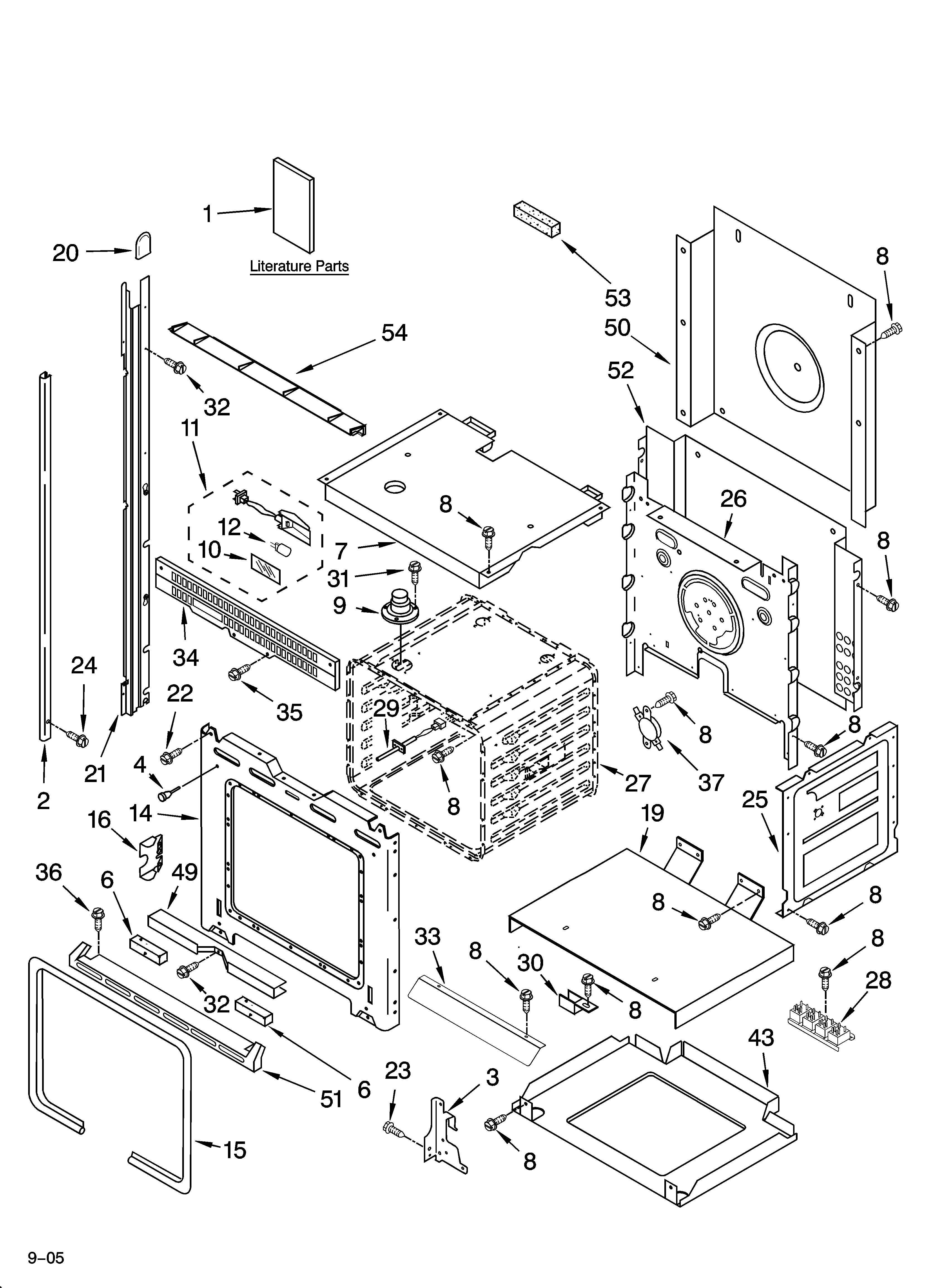 KitchenAid KEMC307KSS04 oven parts diagram