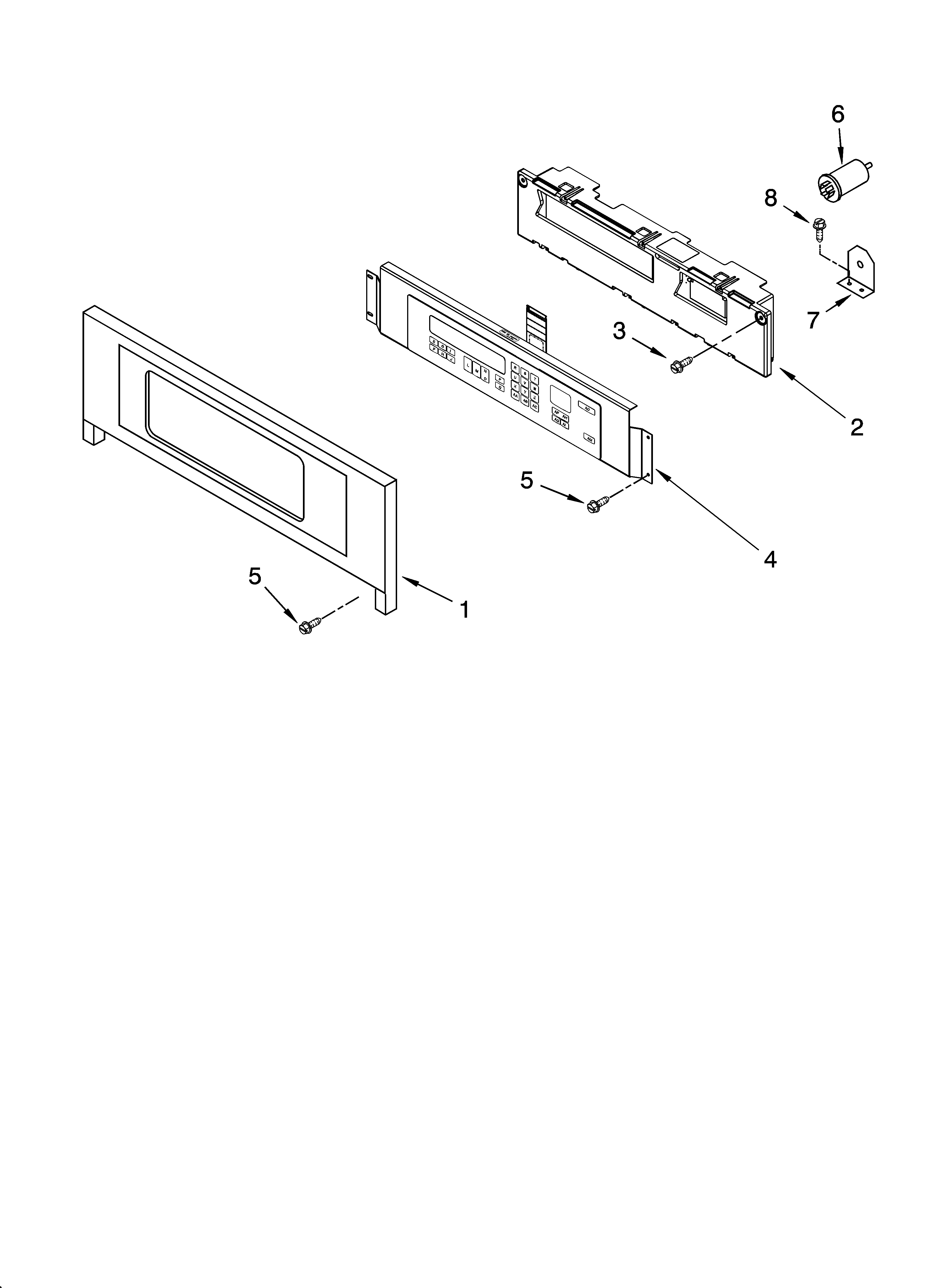 KitchenAid KEMC307KSS04 control panel parts diagram