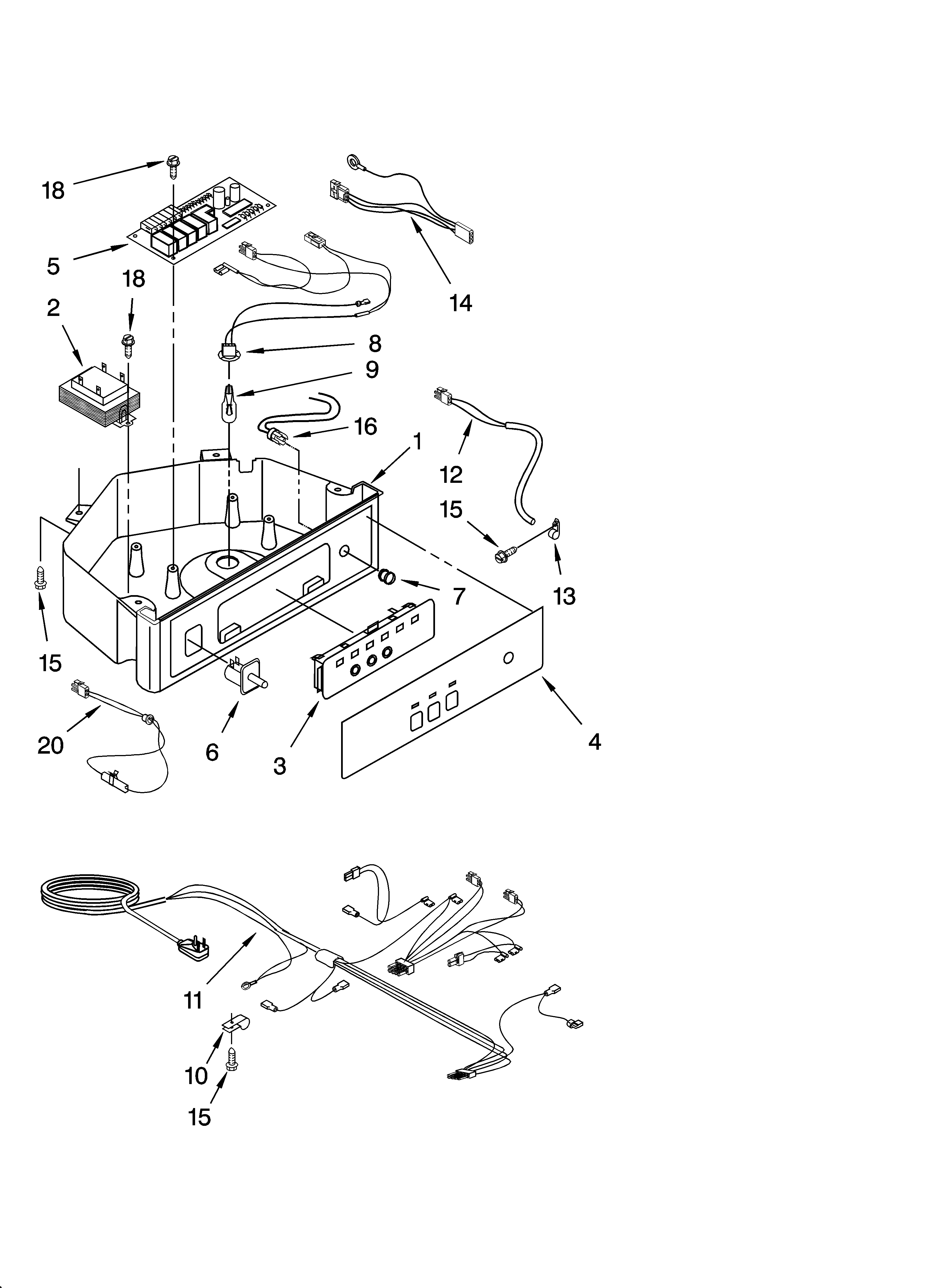 KitchenAid KUIA15PRLS0 control panel parts diagram