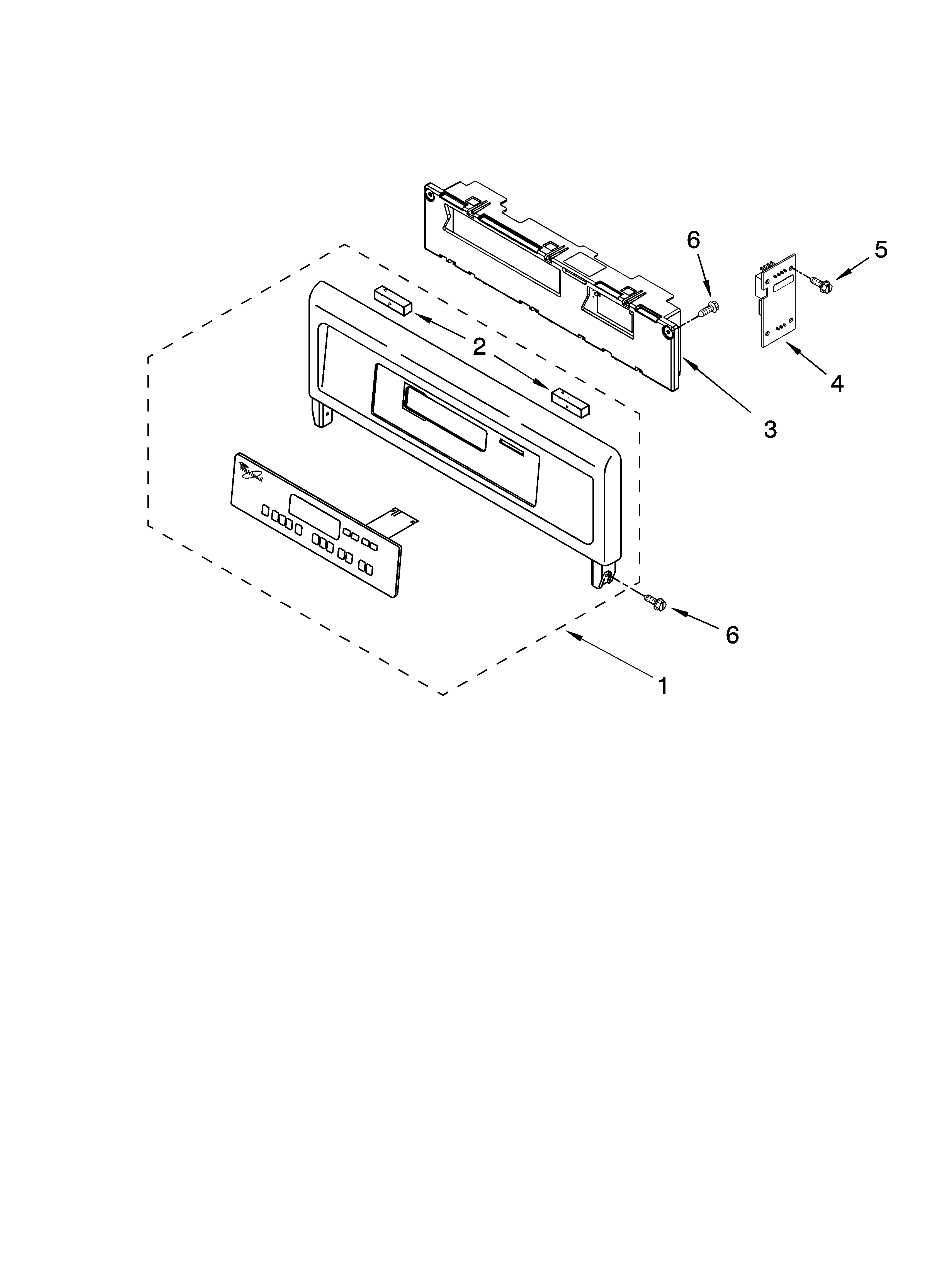 Whirlpool RBD306PDT15 control panel parts diagram