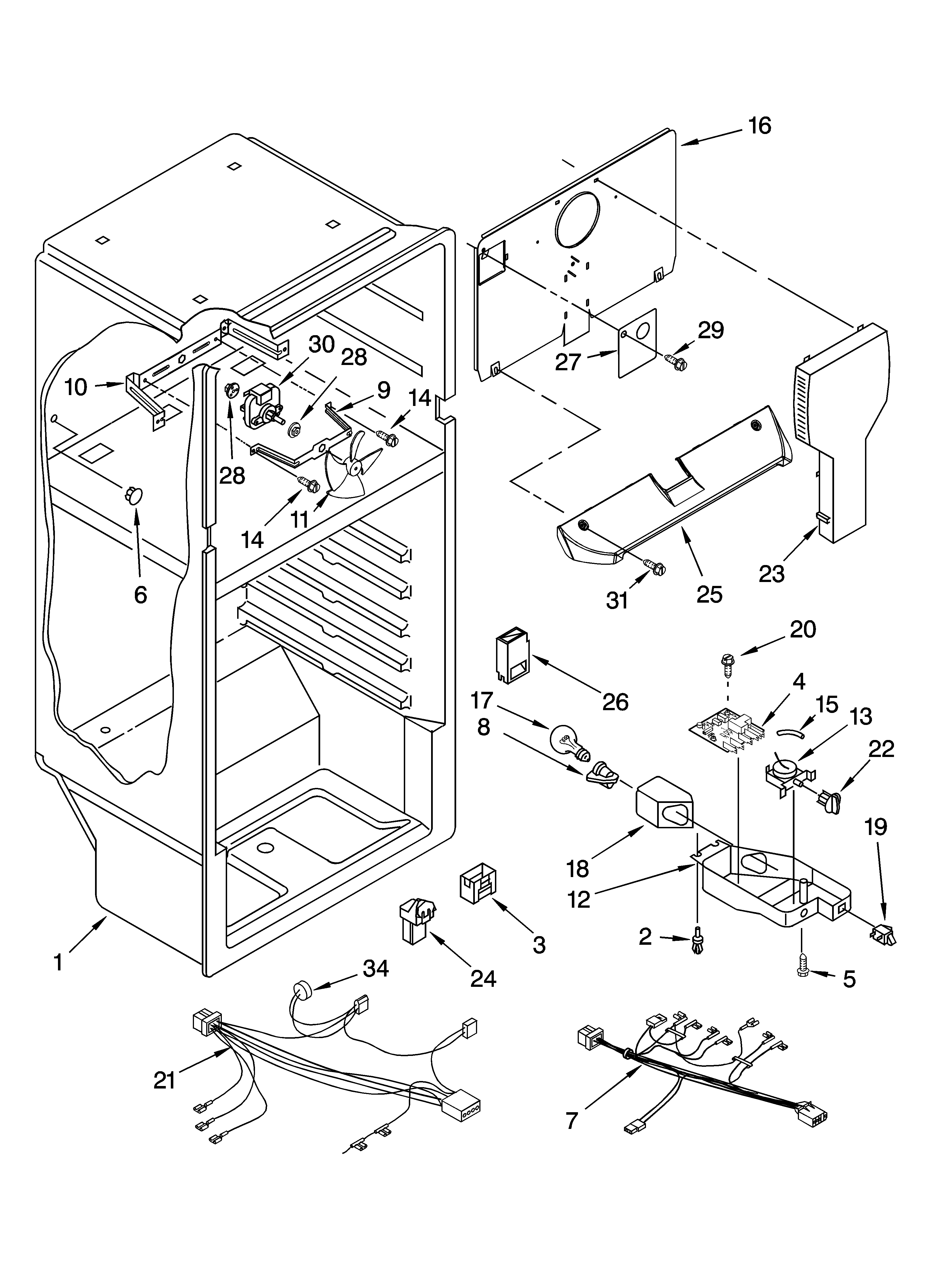Roper RT18SKXRD00 liner parts diagram