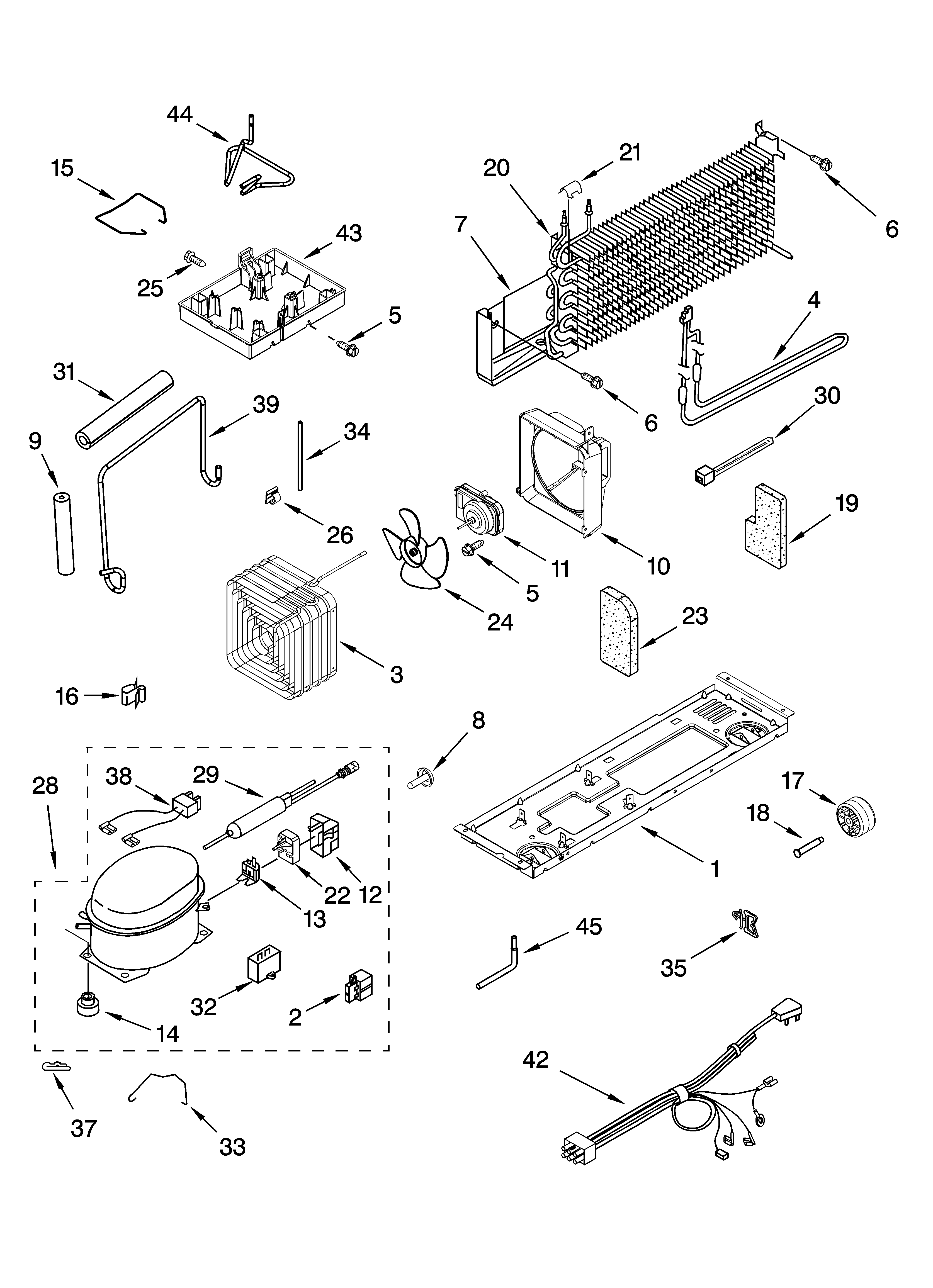Roper RT18SKXRD00 unit parts diagram
