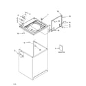 Whirlpool 7MLBR8444PT1 top and cabinet parts diagram