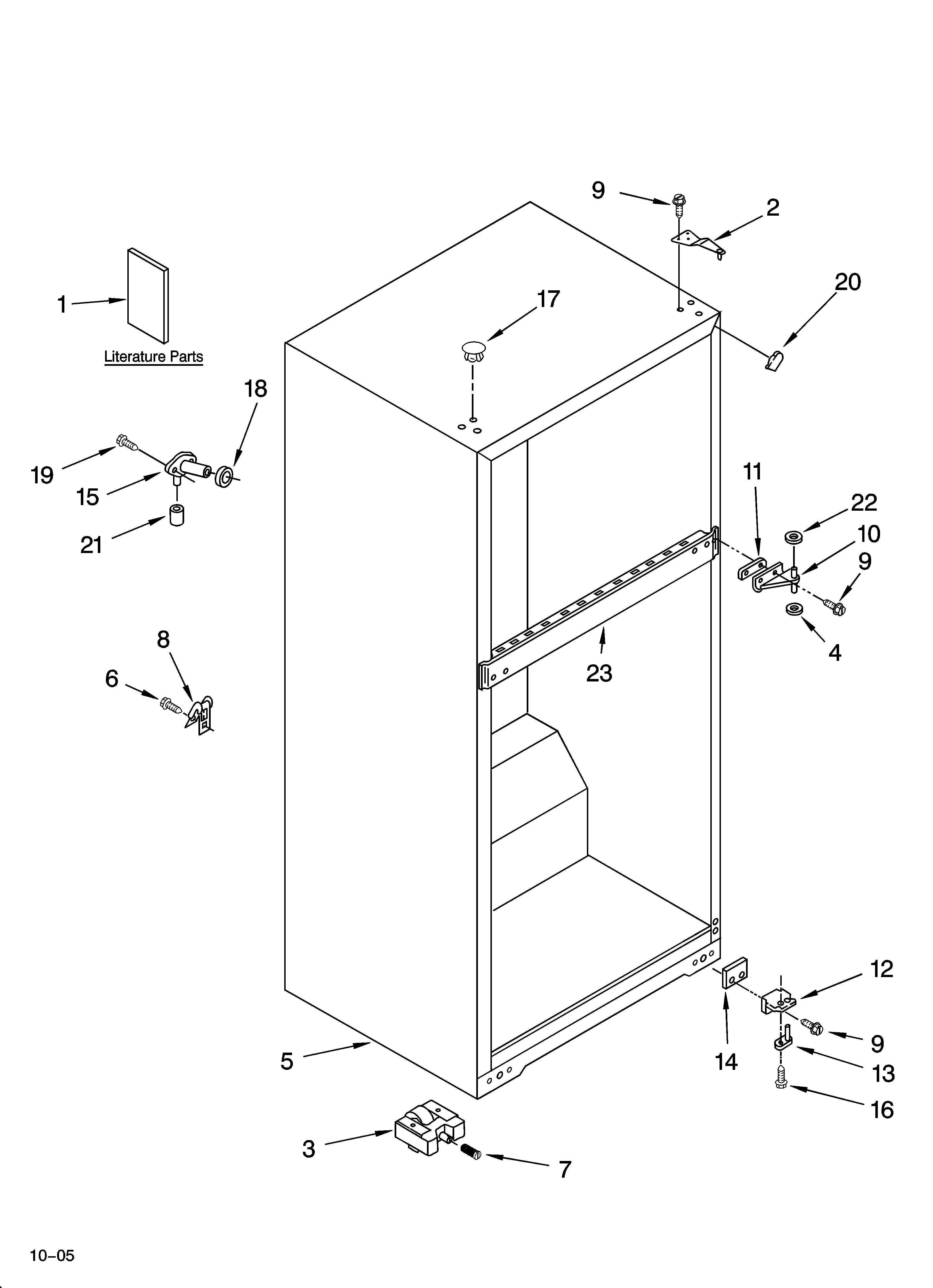 Crosley CT14SKXRT00 cabinet parts diagram