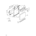 Whirlpool DU400SWKW1 frame and console parts diagram