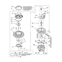 Whirlpool DU915PWPB1 pump and motor parts diagram