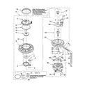 Whirlpool DU930PWPT1 pump and motor parts diagram
