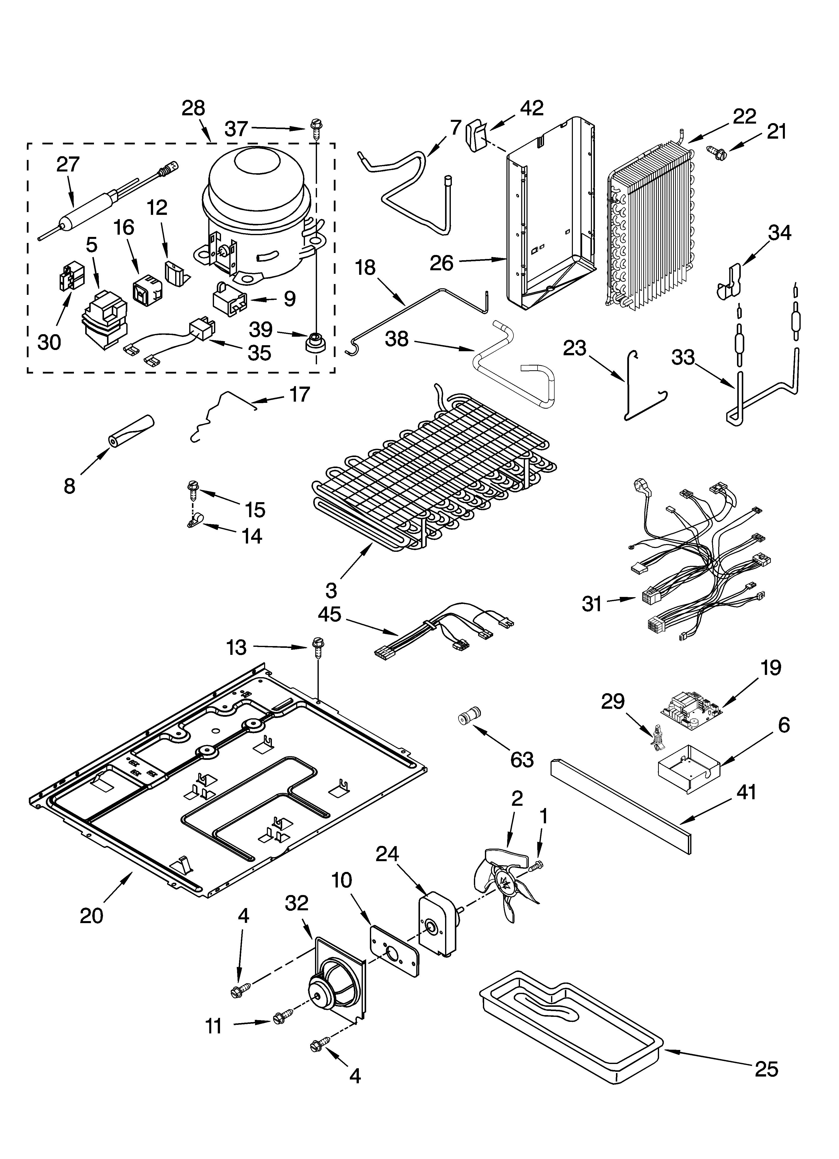 Whirlpool GC3CHAXNQ00 unit parts diagram