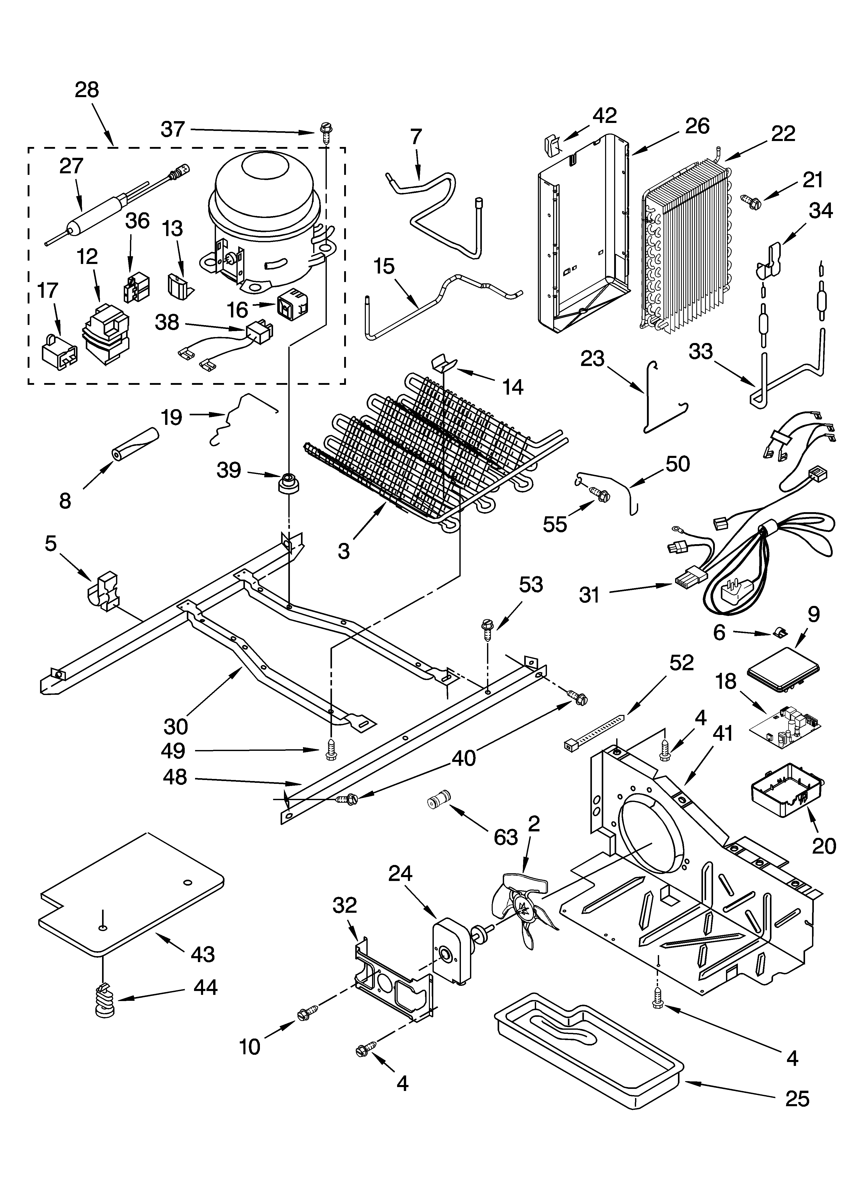 Whirlpool GD5RHAXRL00 unit parts diagram