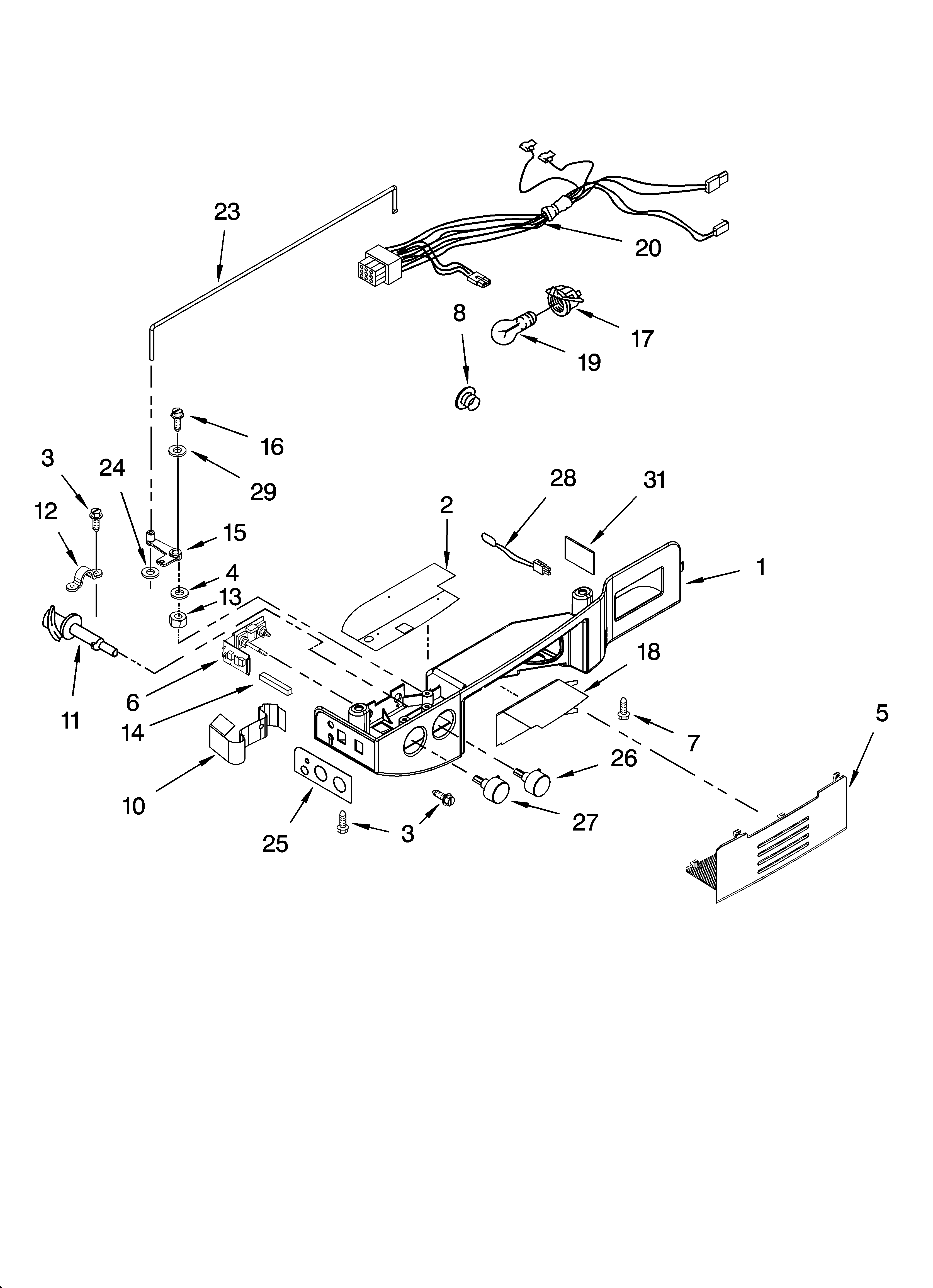Whirlpool GD5RHAXRL00 control parts diagram