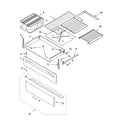 Whirlpool GR448LXPT2 drawer & broiler parts diagram
