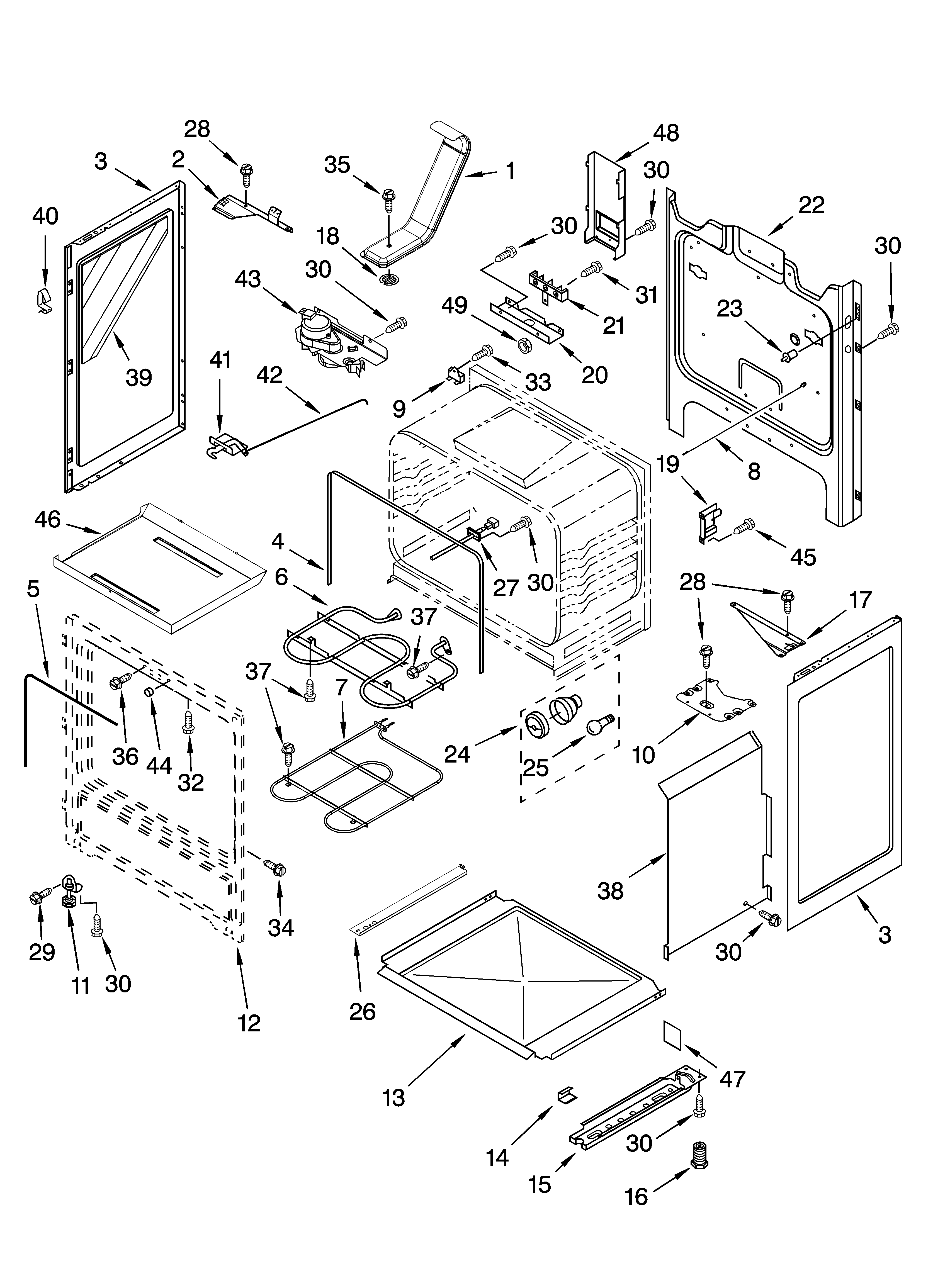 Whirlpool GR448LXPS2 chassis parts diagram