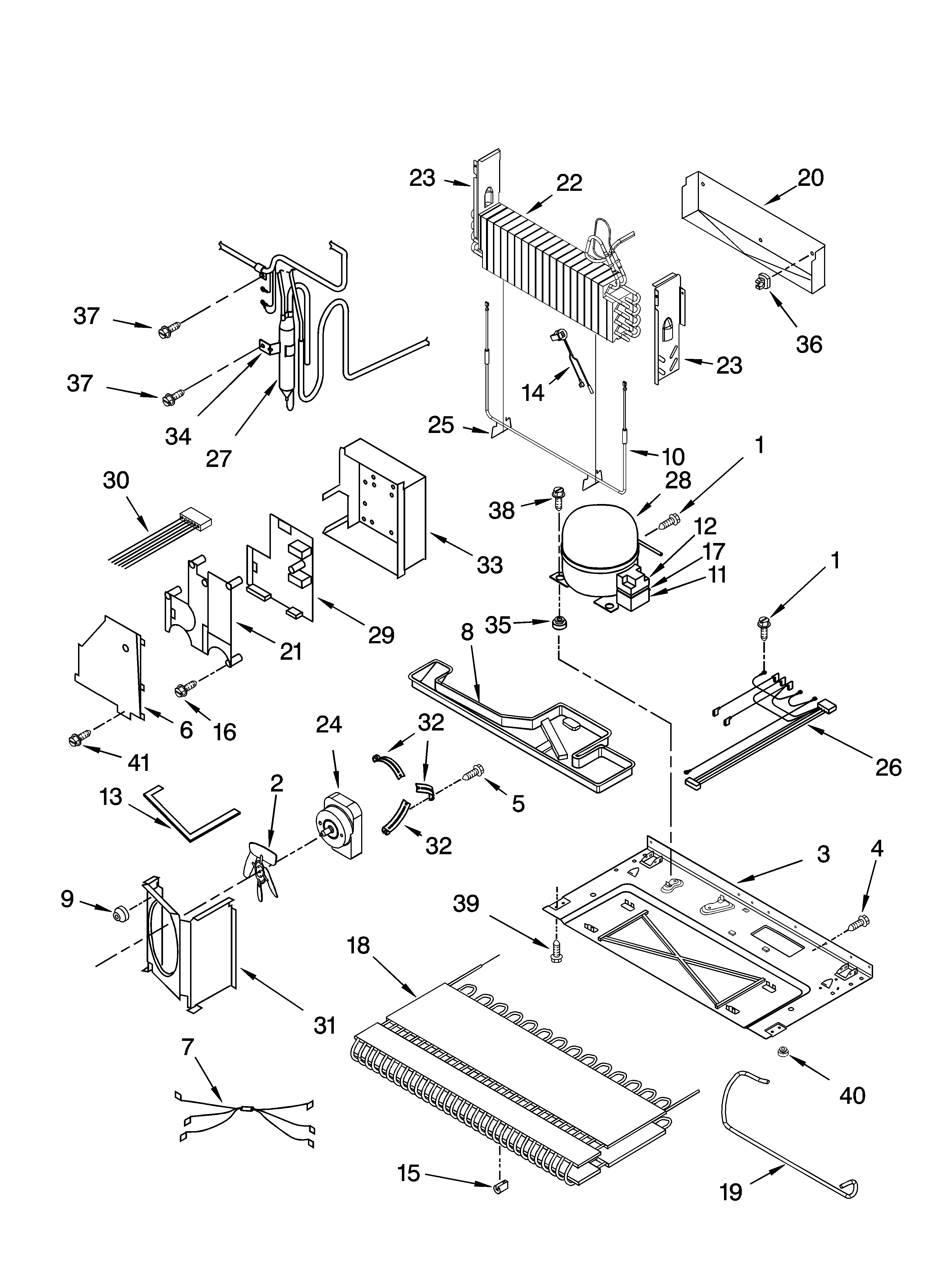 KitchenAid KBRA22ERBL00 unit parts diagram
