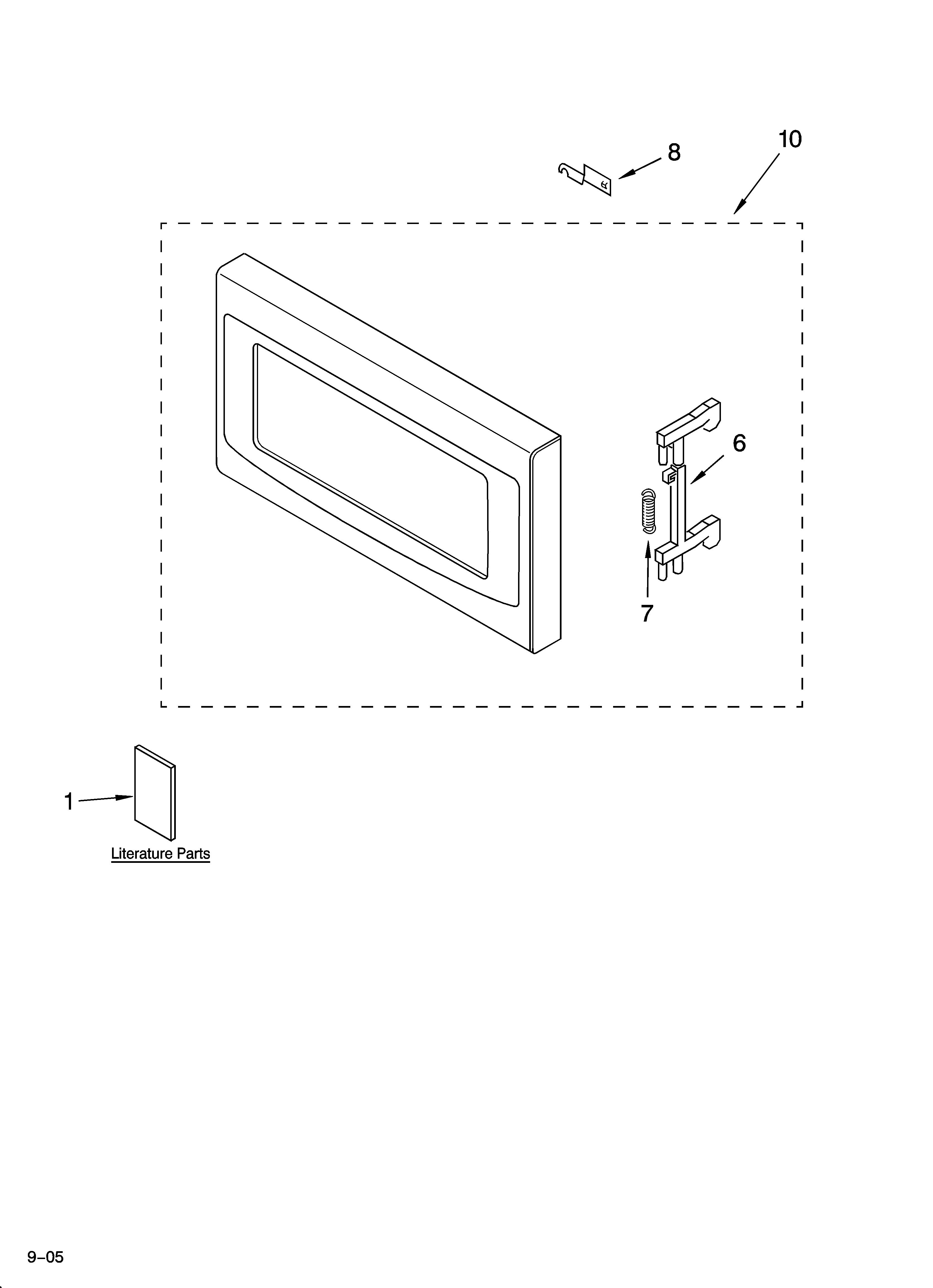 KitchenAid KCMS1555RSS0 door parts diagram