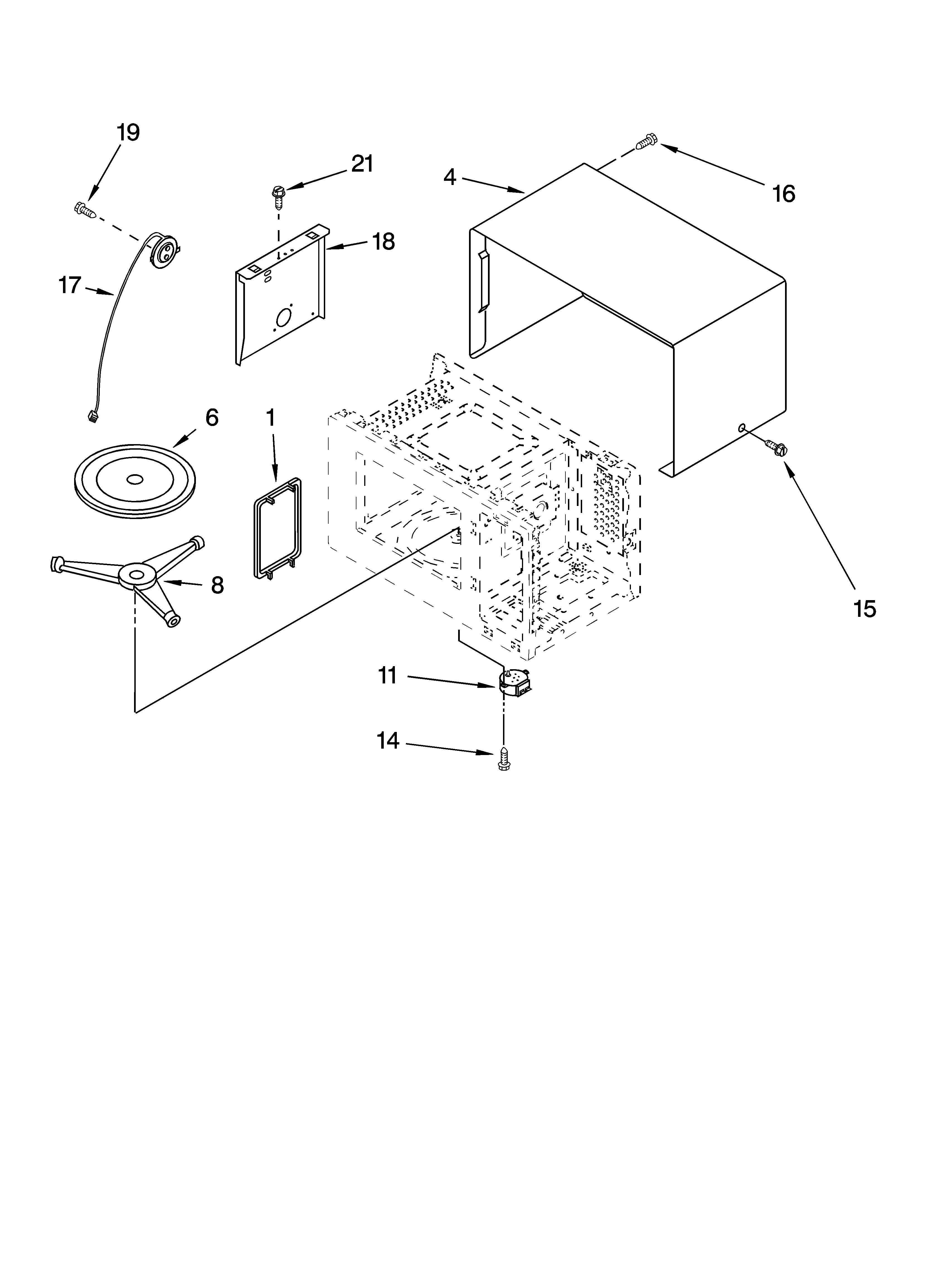 KitchenAid KCMS1555RSS0 oven cavity parts diagram