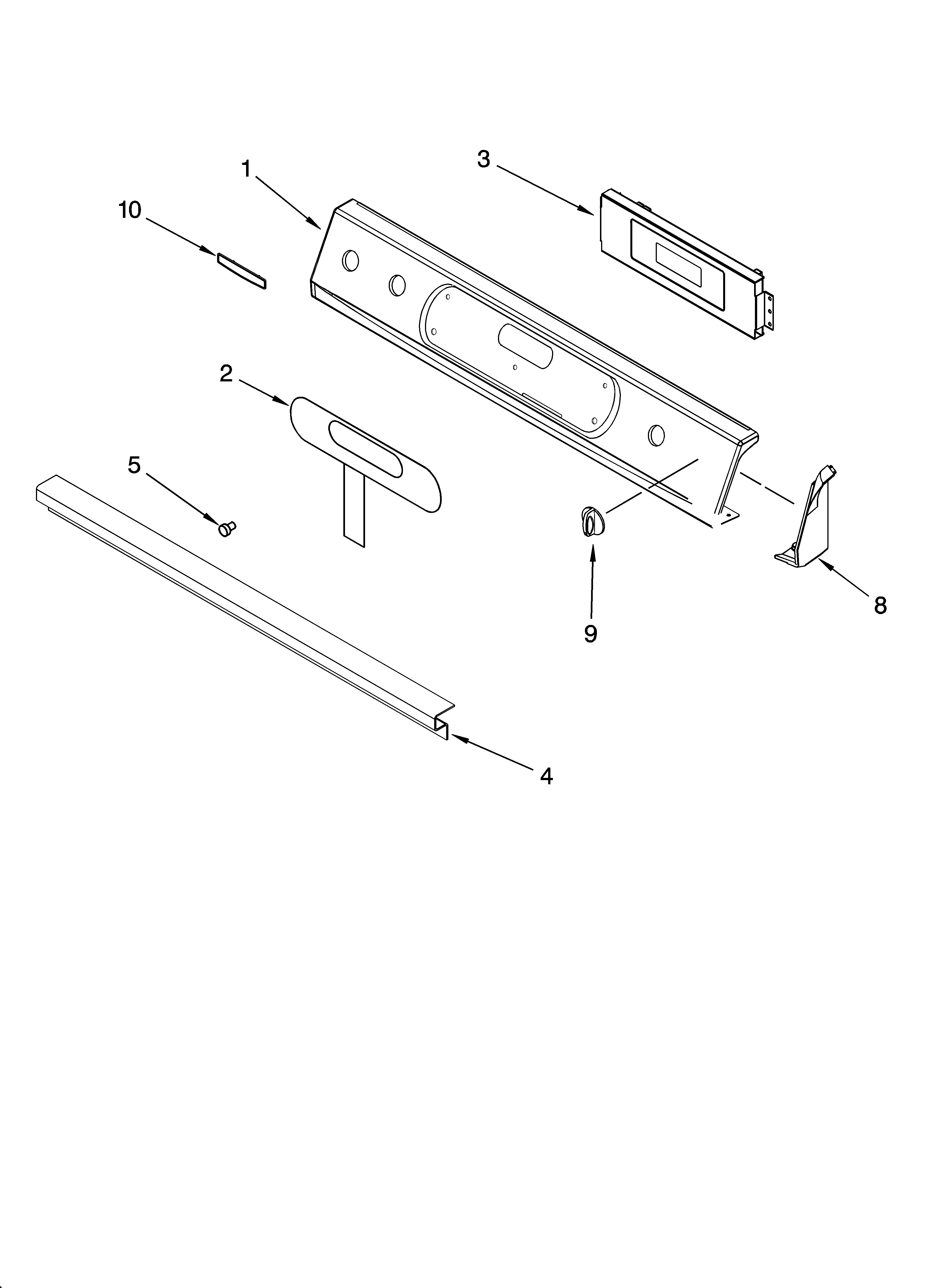 KitchenAid KERA807PSS00 control panel parts diagram
