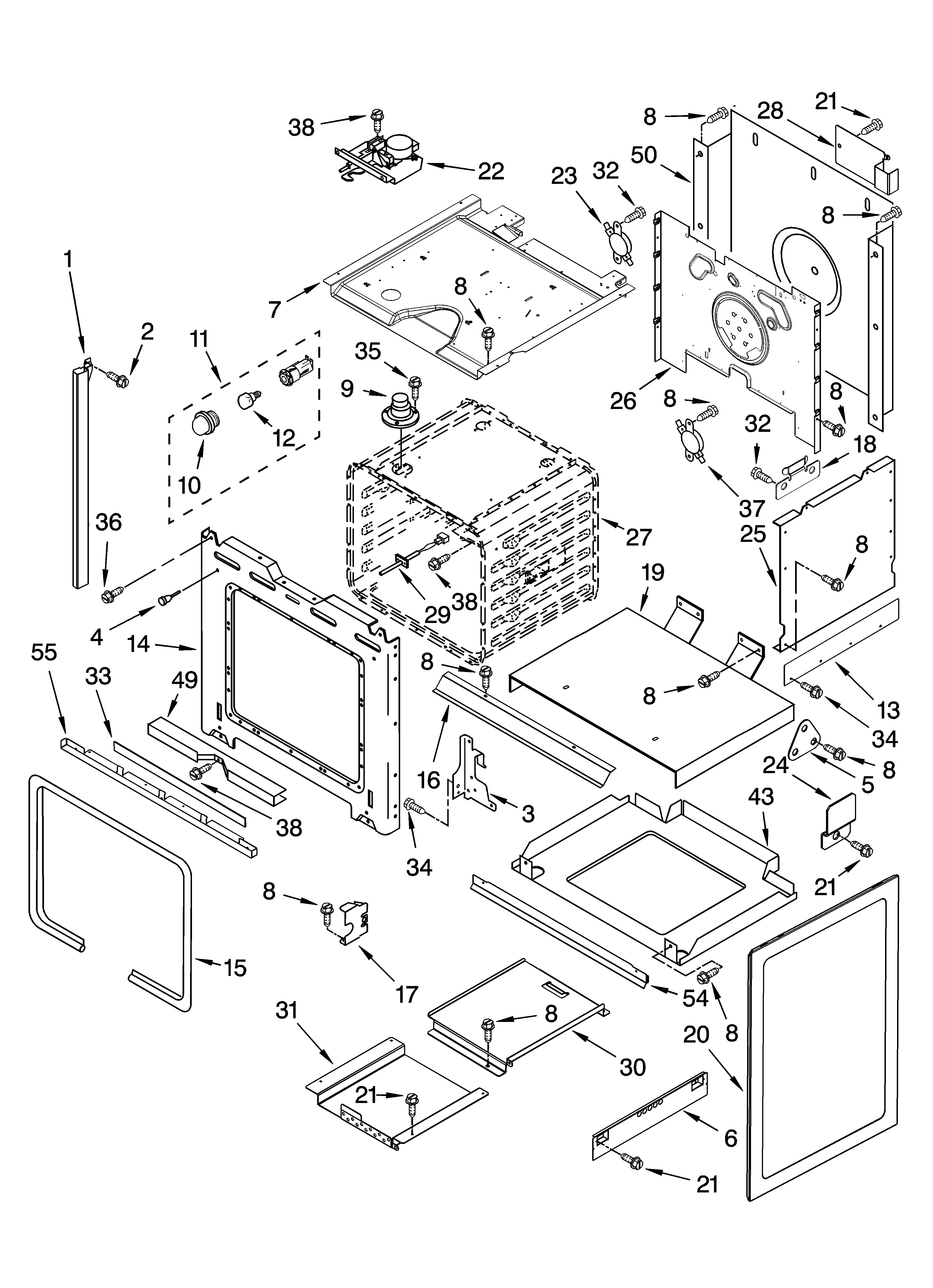 KitchenAid KERK807PBB01 oven parts diagram
