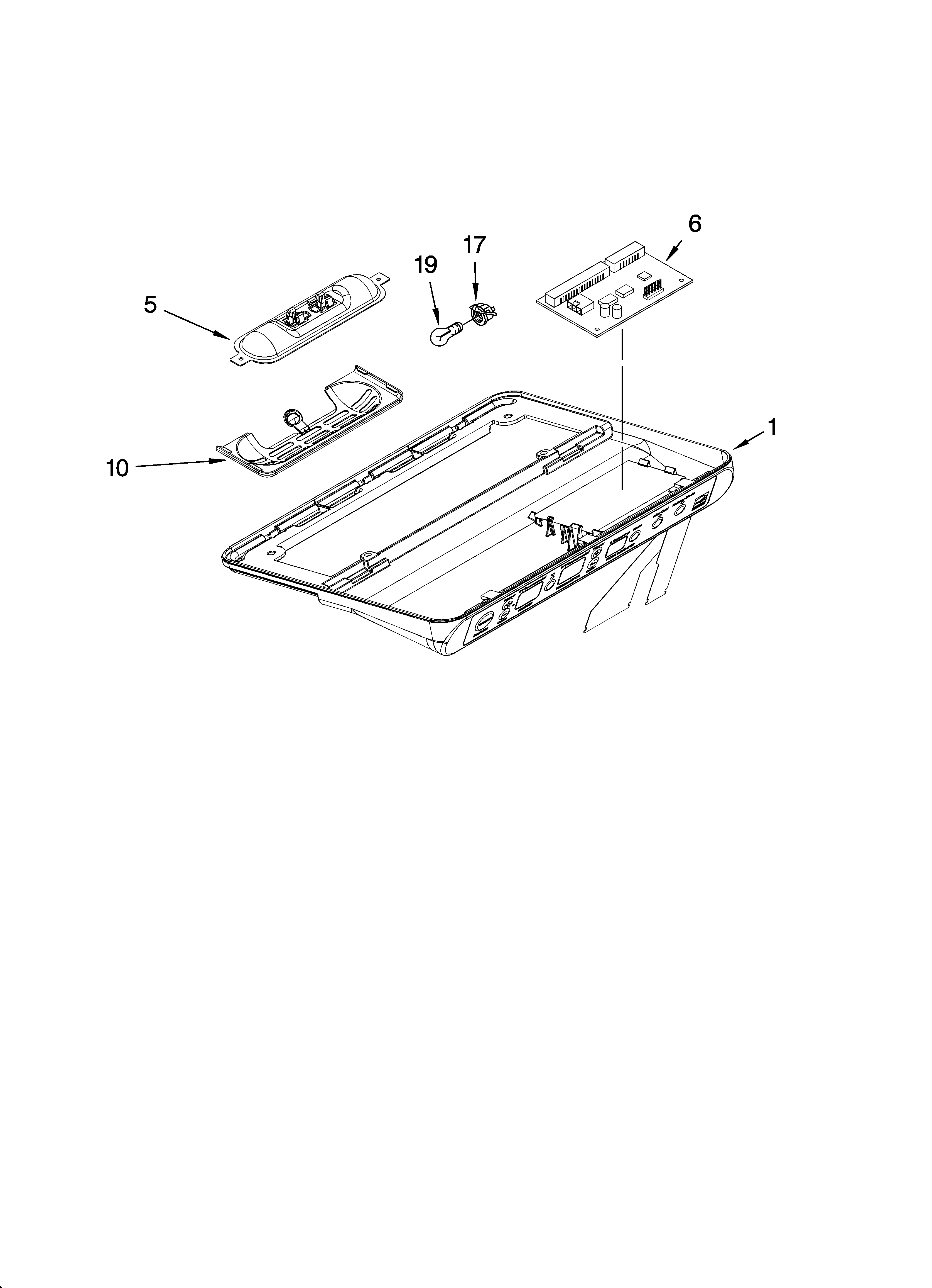 KitchenAid KSBP25INSS00 control parts diagram