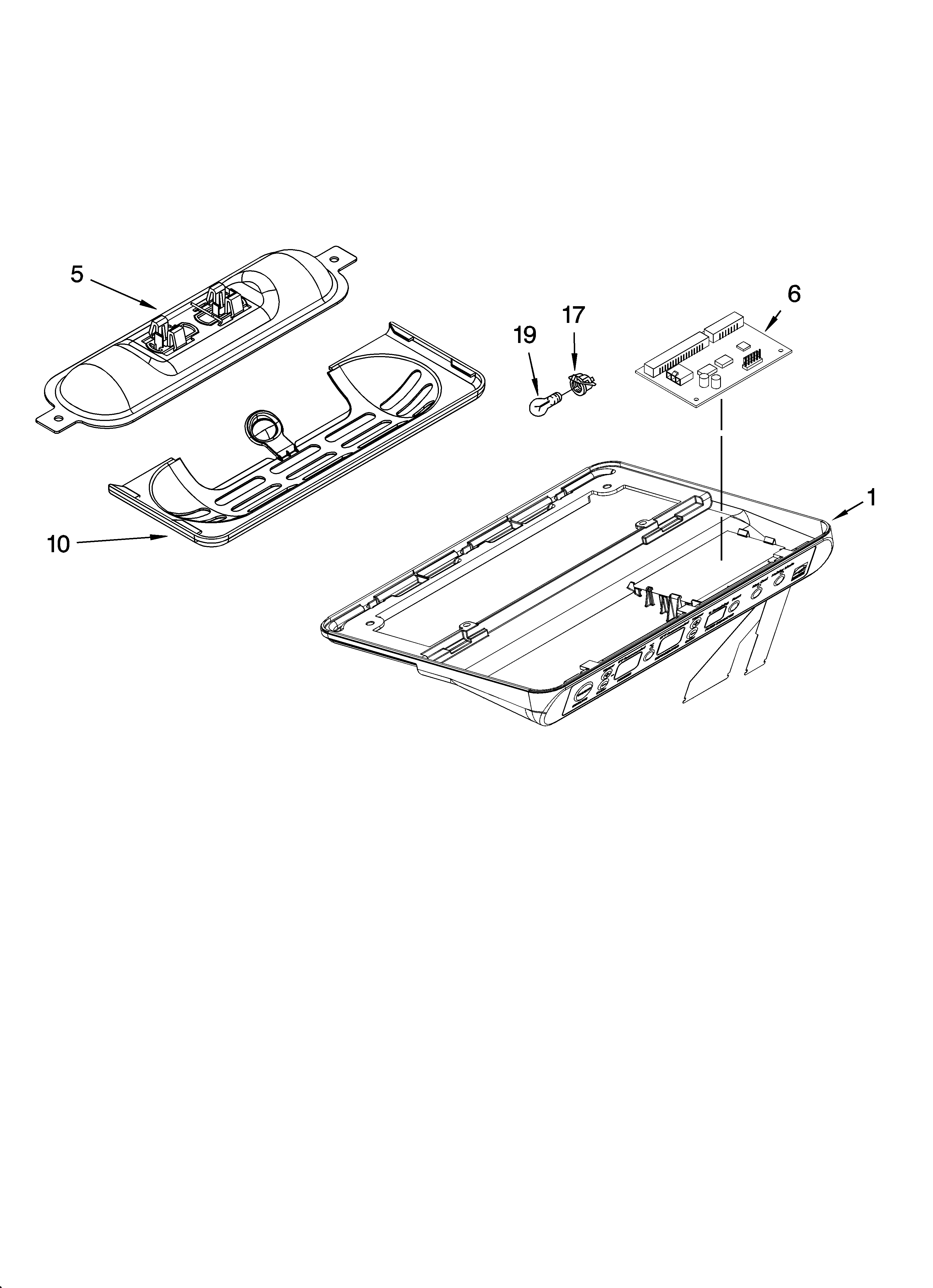 KitchenAid KSBS25INBL00 control parts diagram