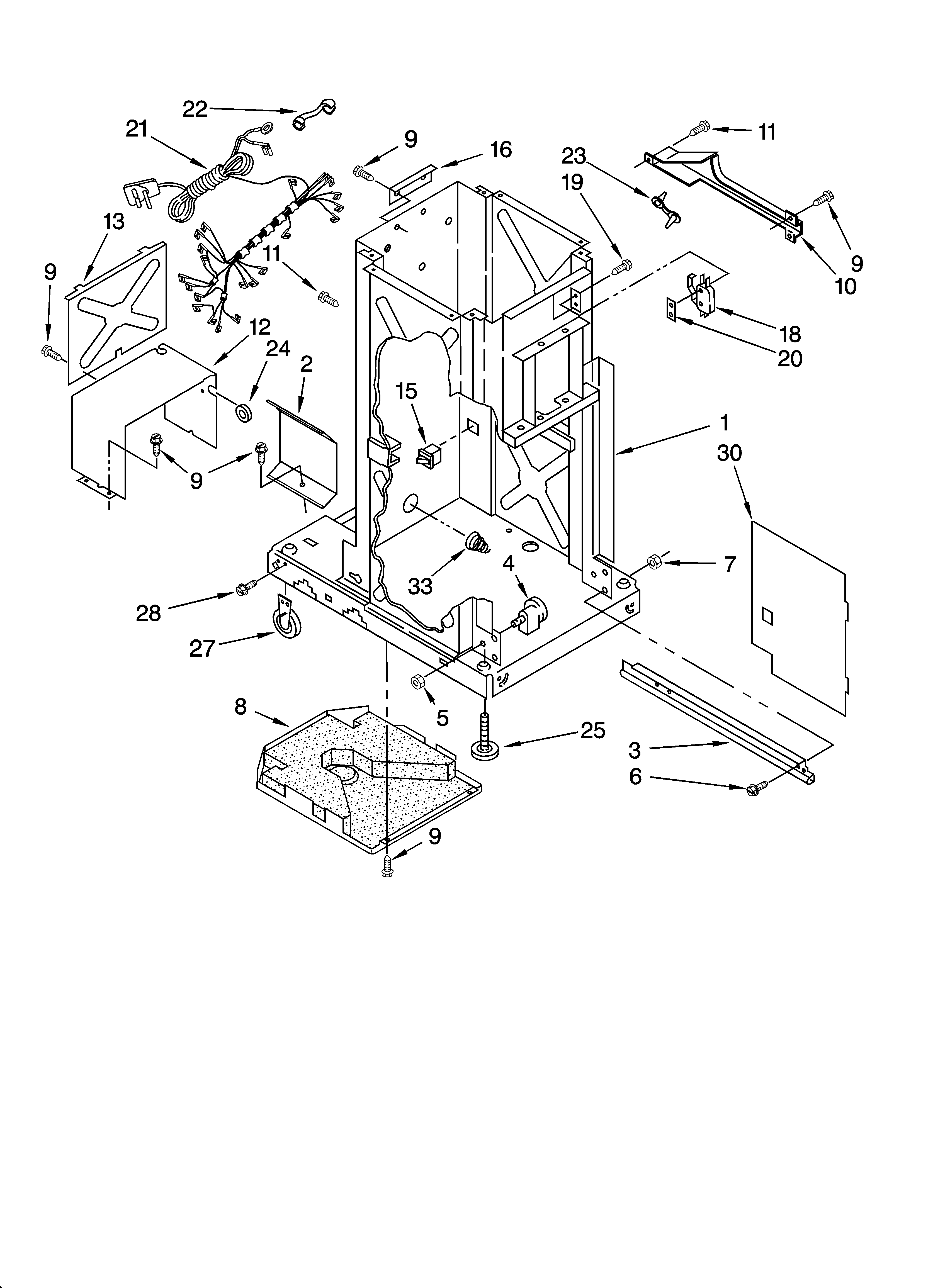 KitchenAid KUCP02IRBS0 frame parts diagram