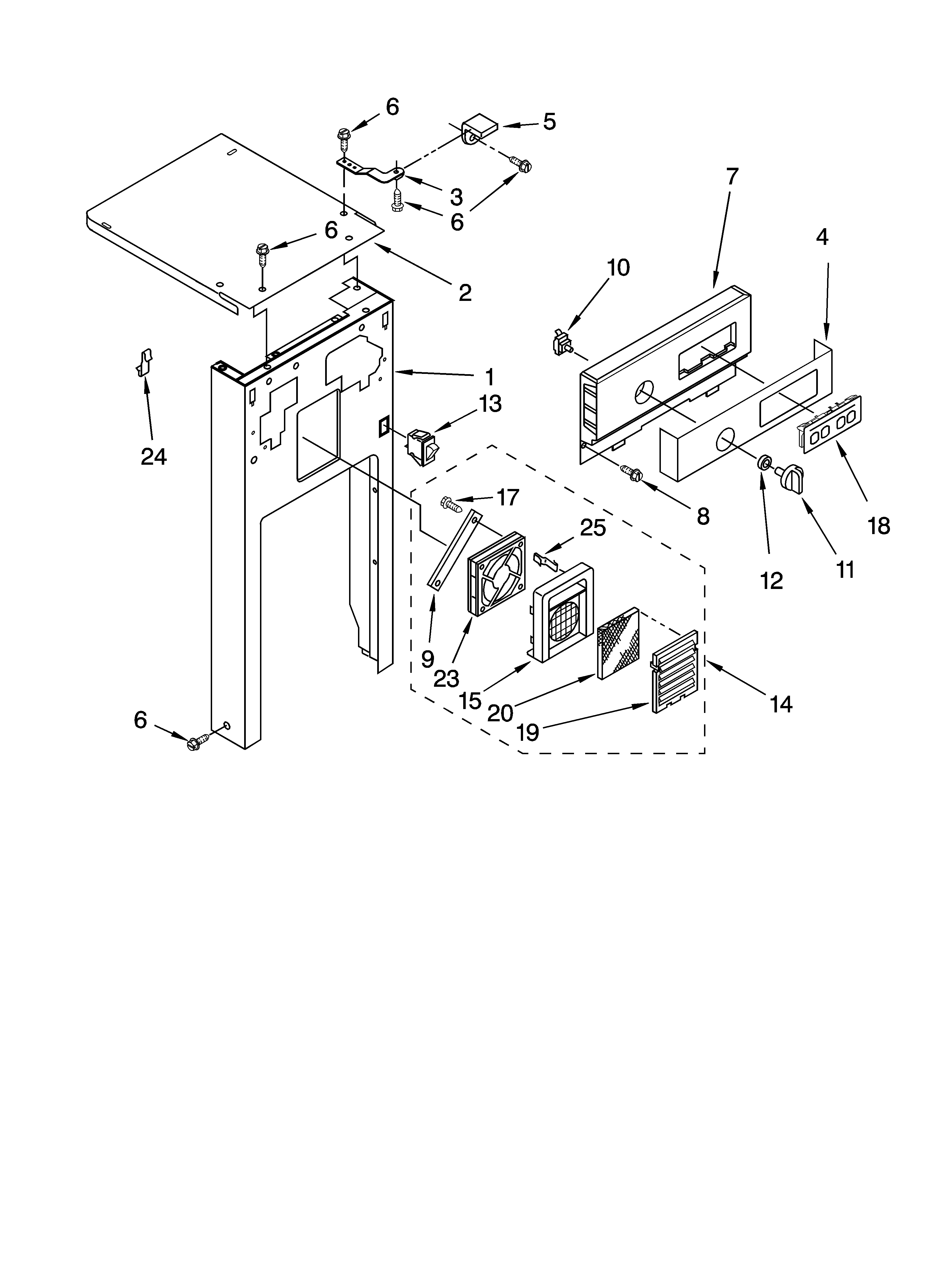 KitchenAid KUCP02IRBS0 panel and control parts diagram