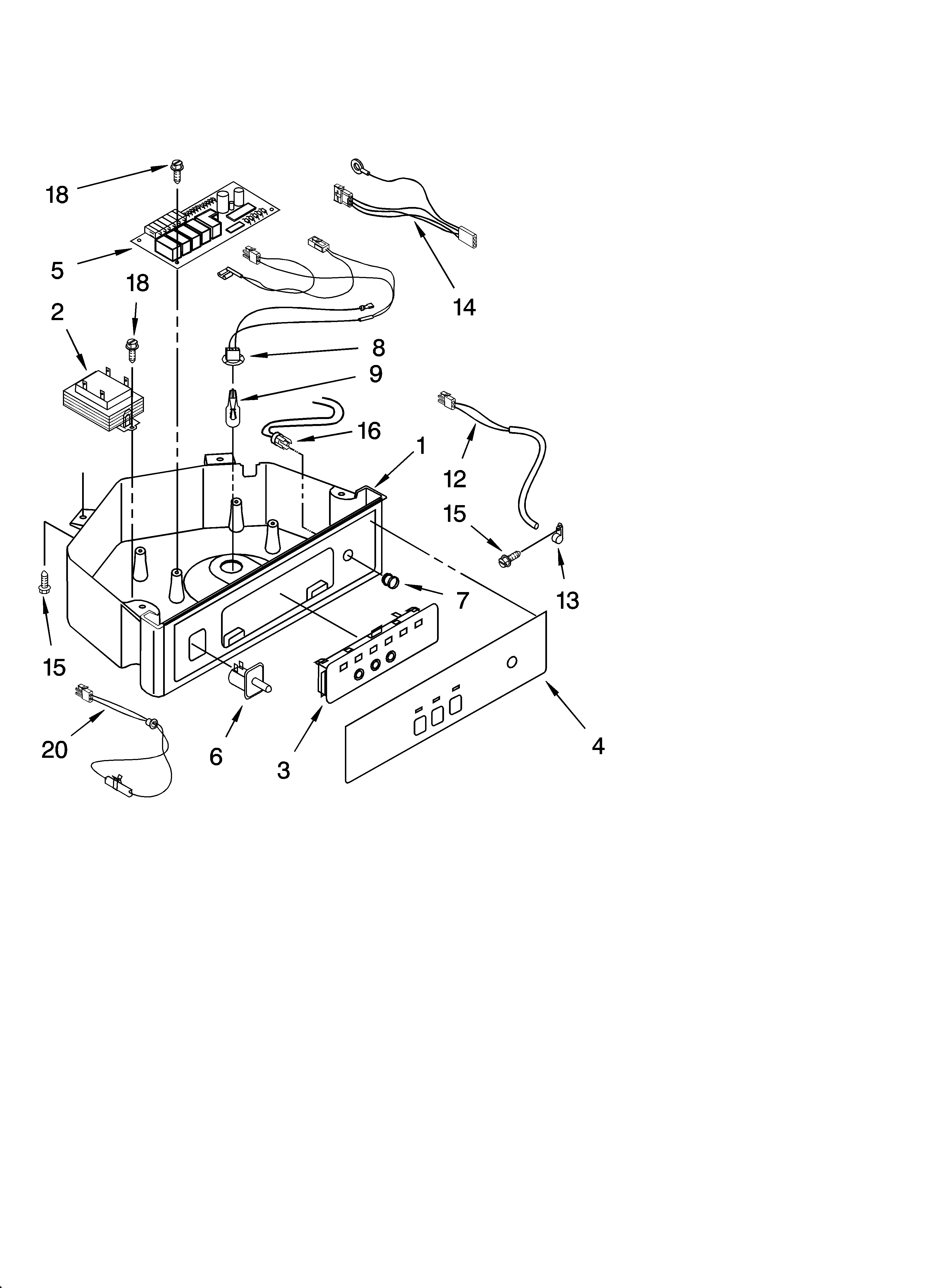KitchenAid KUIA18PNLS3 control panel parts diagram