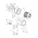 Whirlpool LHW0050PQ1 basket and tub parts diagram