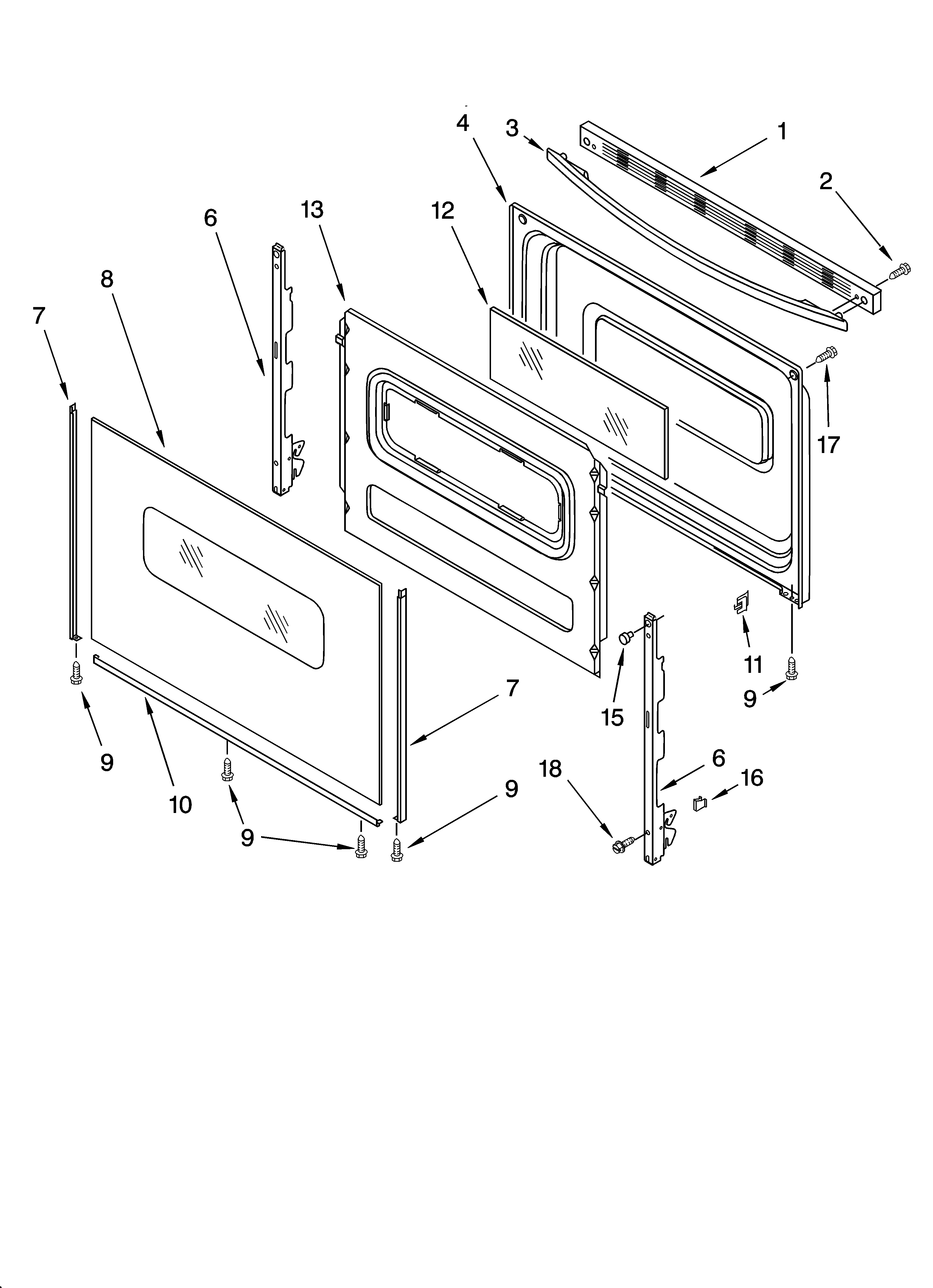 Whirlpool RF303PXKT3 door parts, optional parts diagram