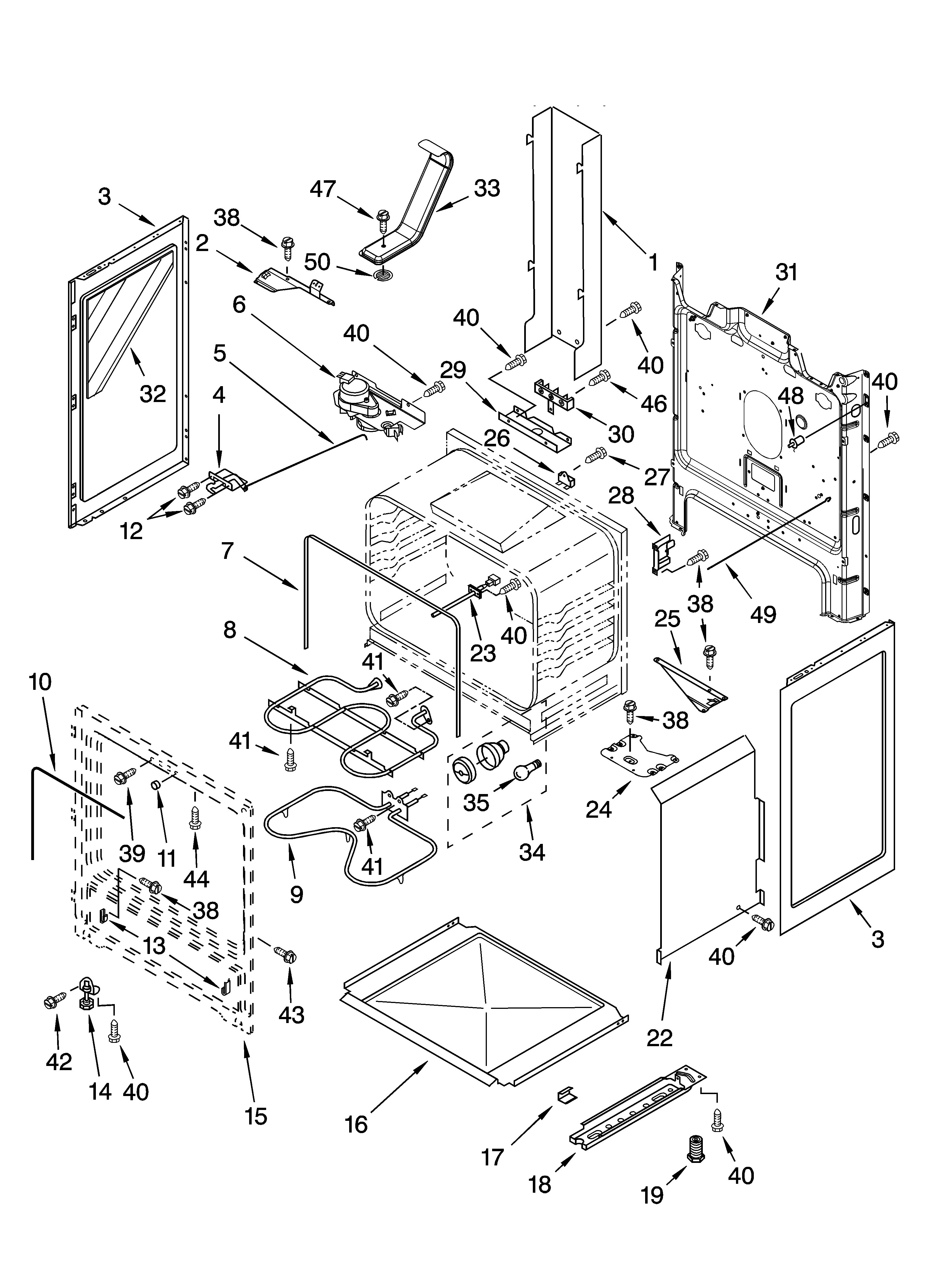 Whirlpool RF368LXPS2 chassis parts diagram
