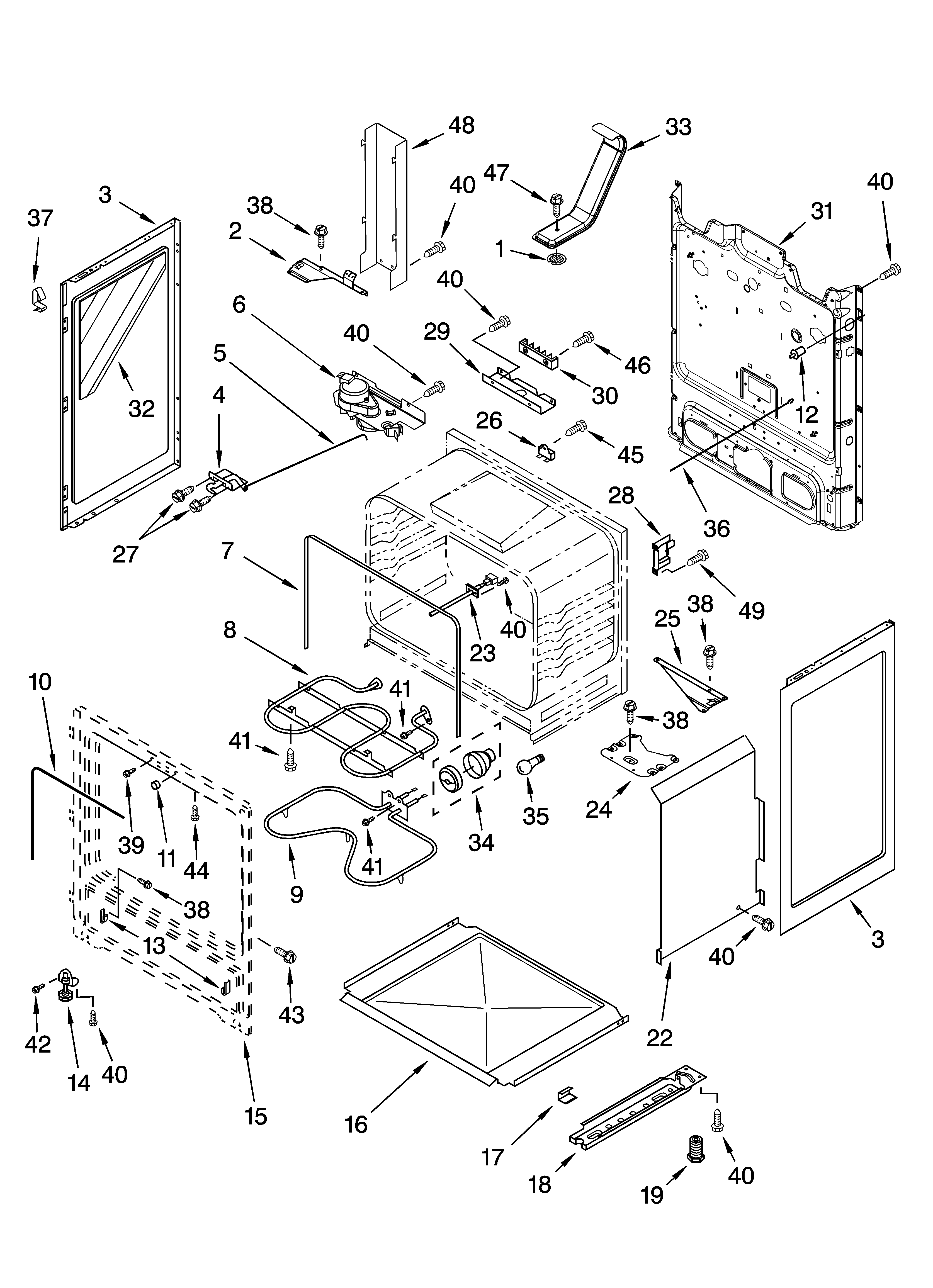 Whirlpool RF378LXPS2 chassis parts diagram