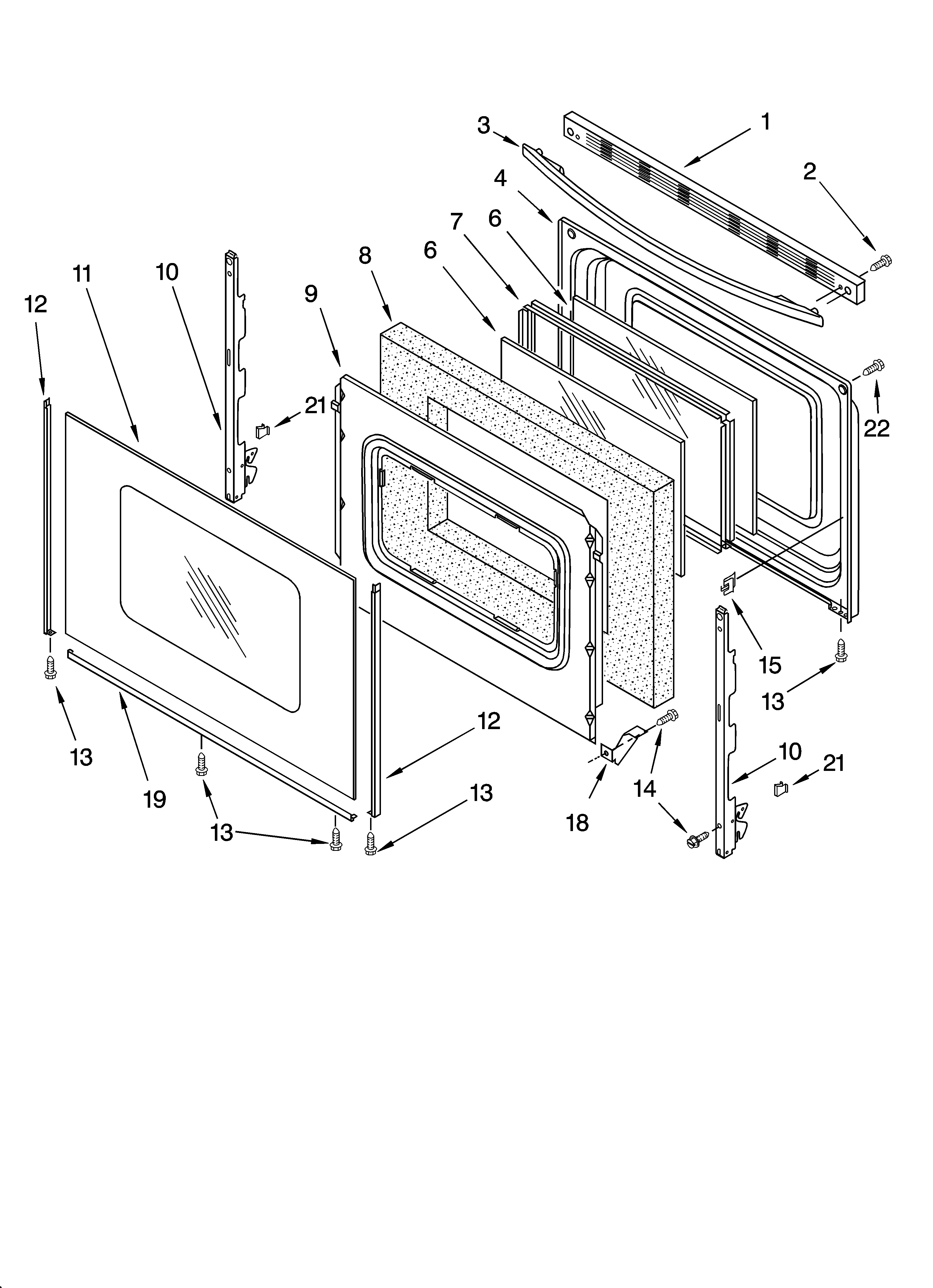 Whirlpool SF368LEPB2 door parts, optional parts diagram