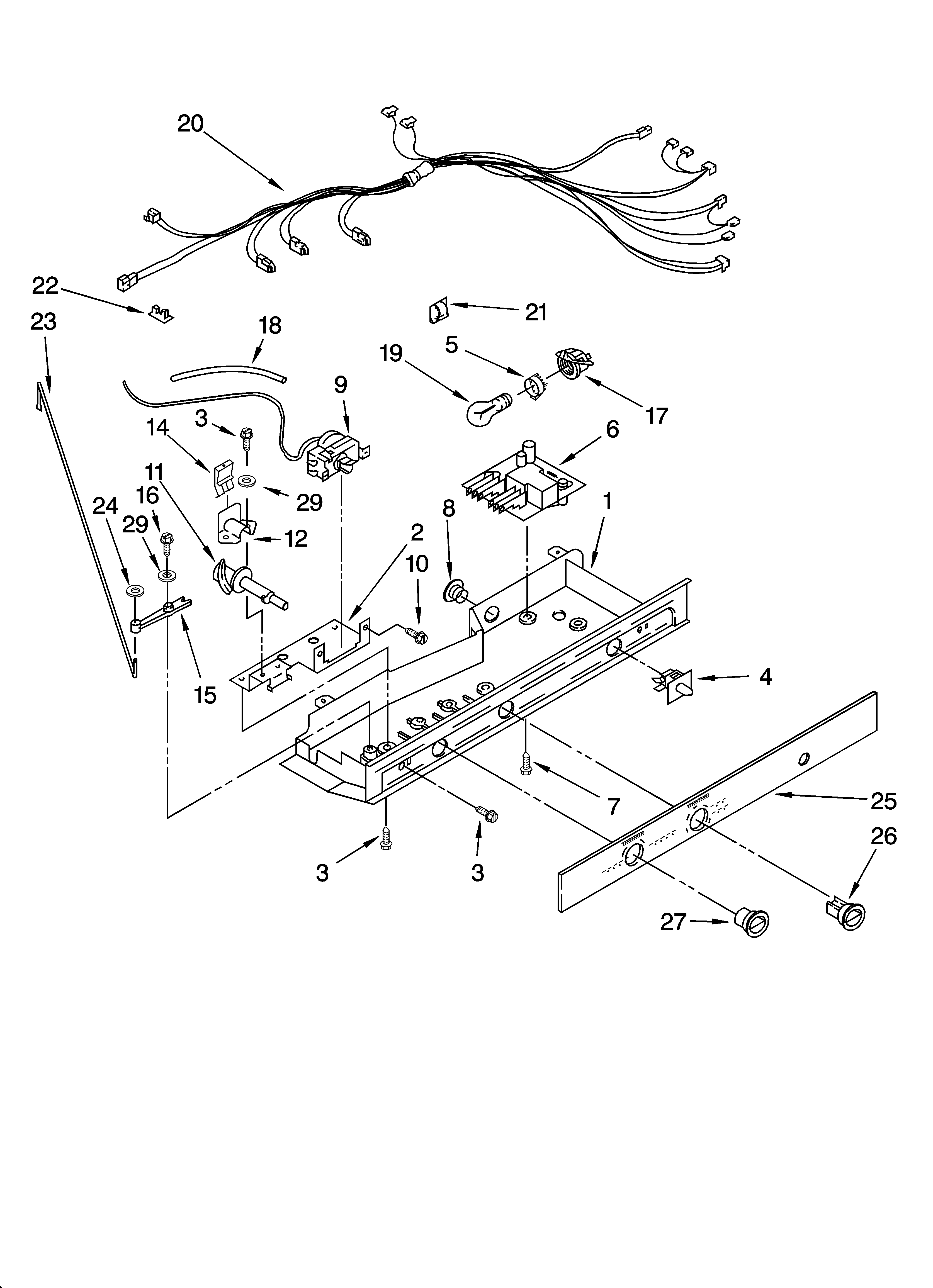 Whirlpool BRS70YRANA02 control parts diagram