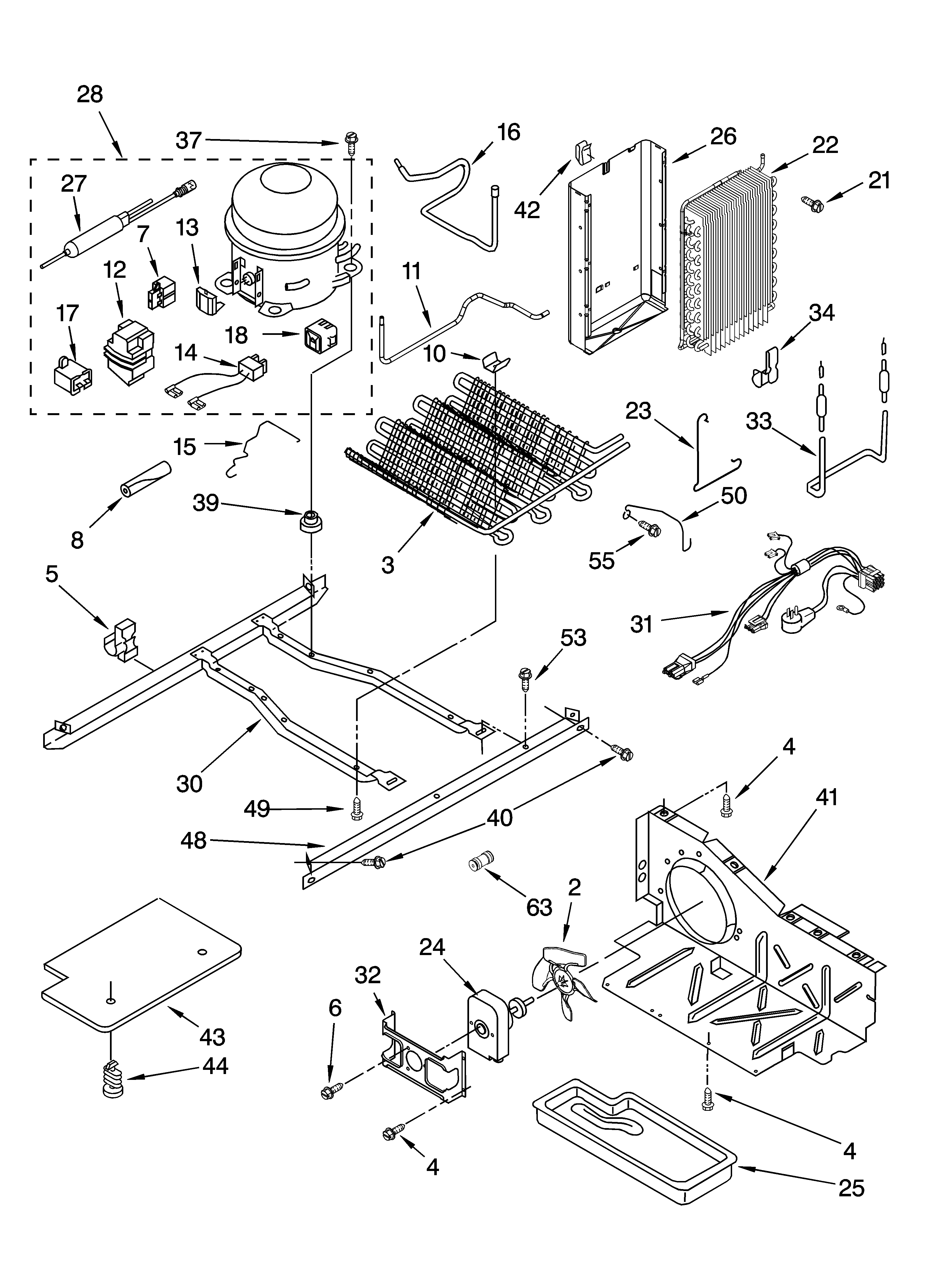 Whirlpool ED2FHEXNS01 unit parts diagram
