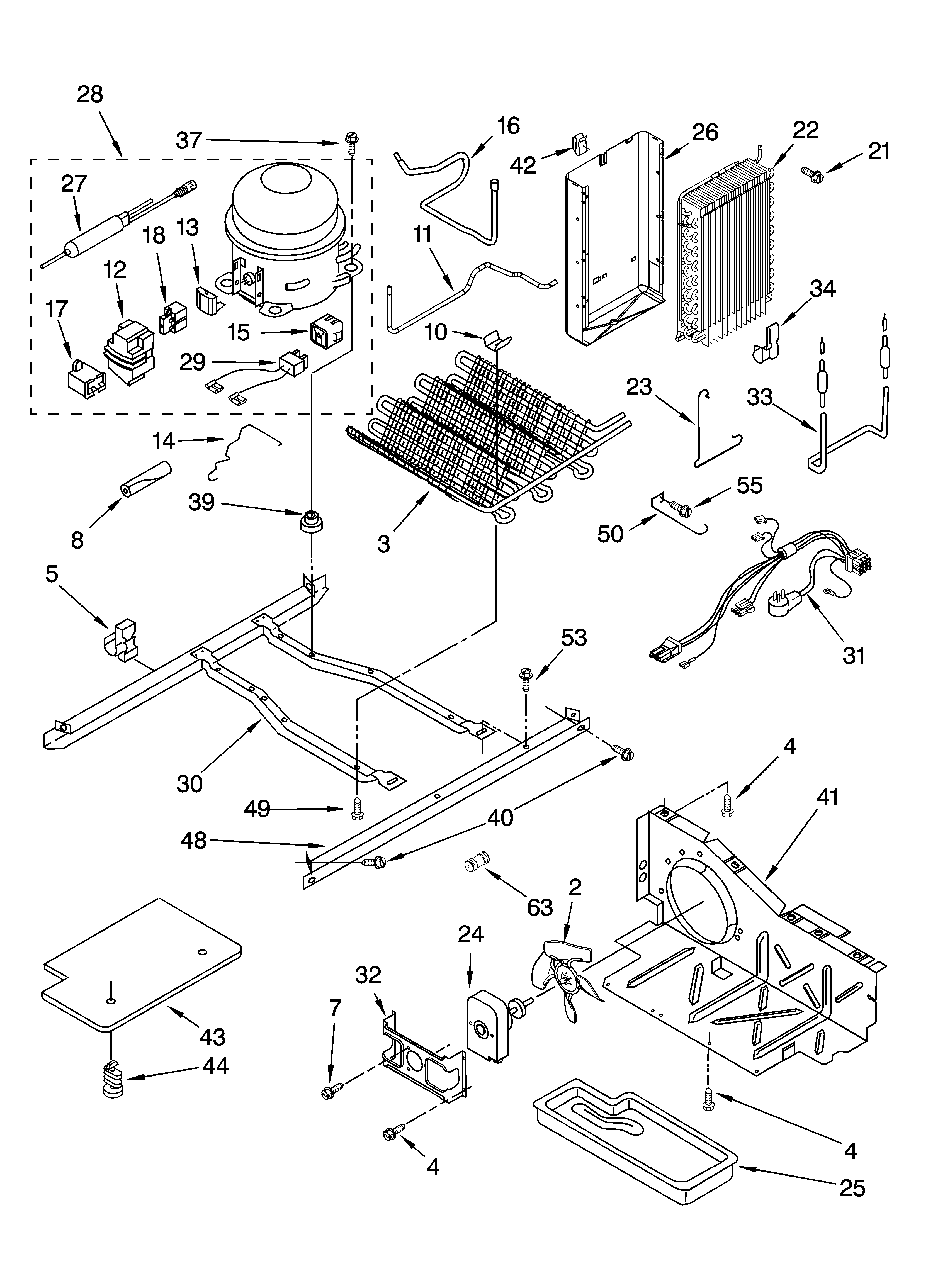 Whirlpool ED2GHEXNL01 unit parts diagram