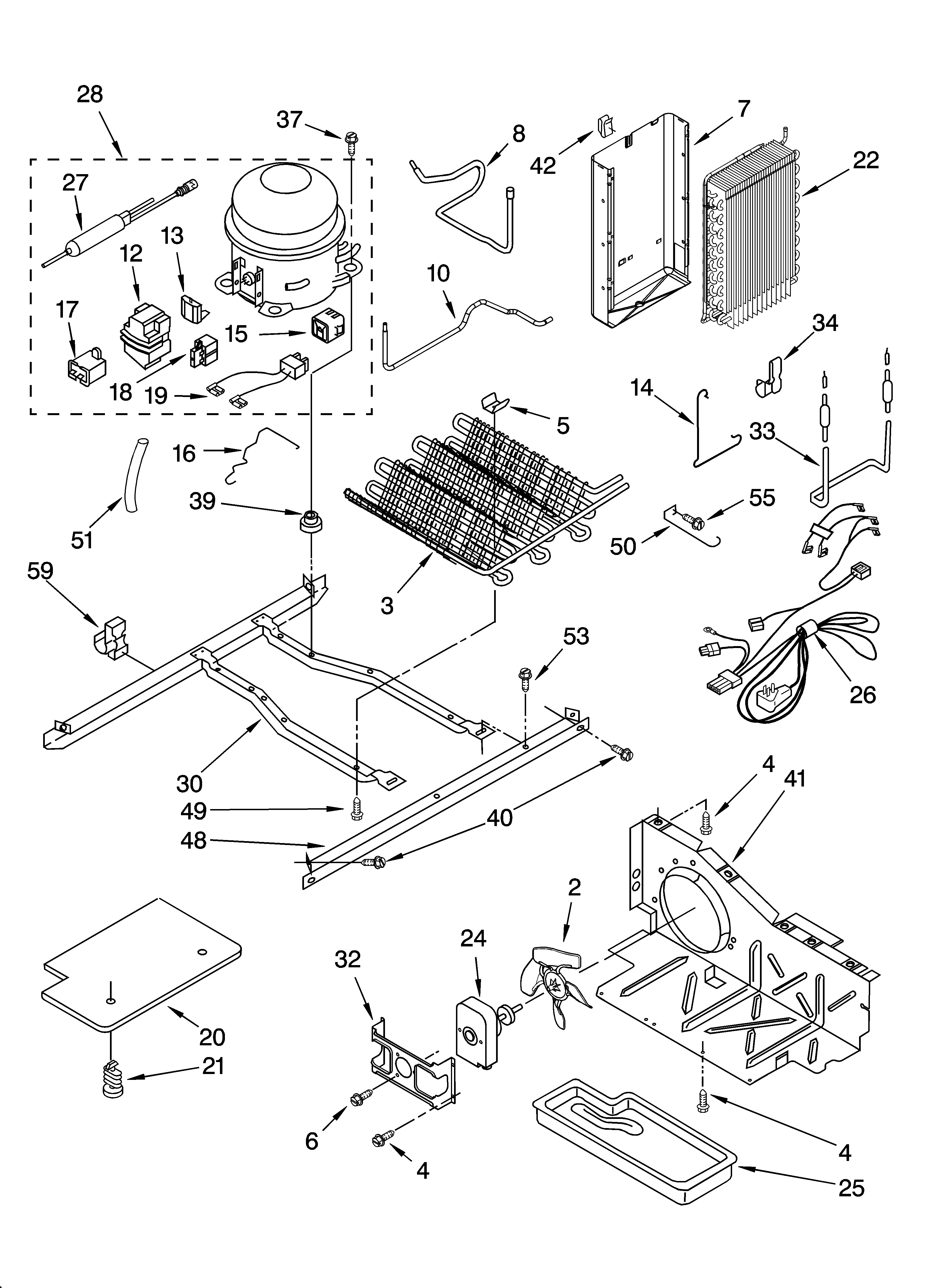 Whirlpool ED2GTKXNQ01 unit parts diagram