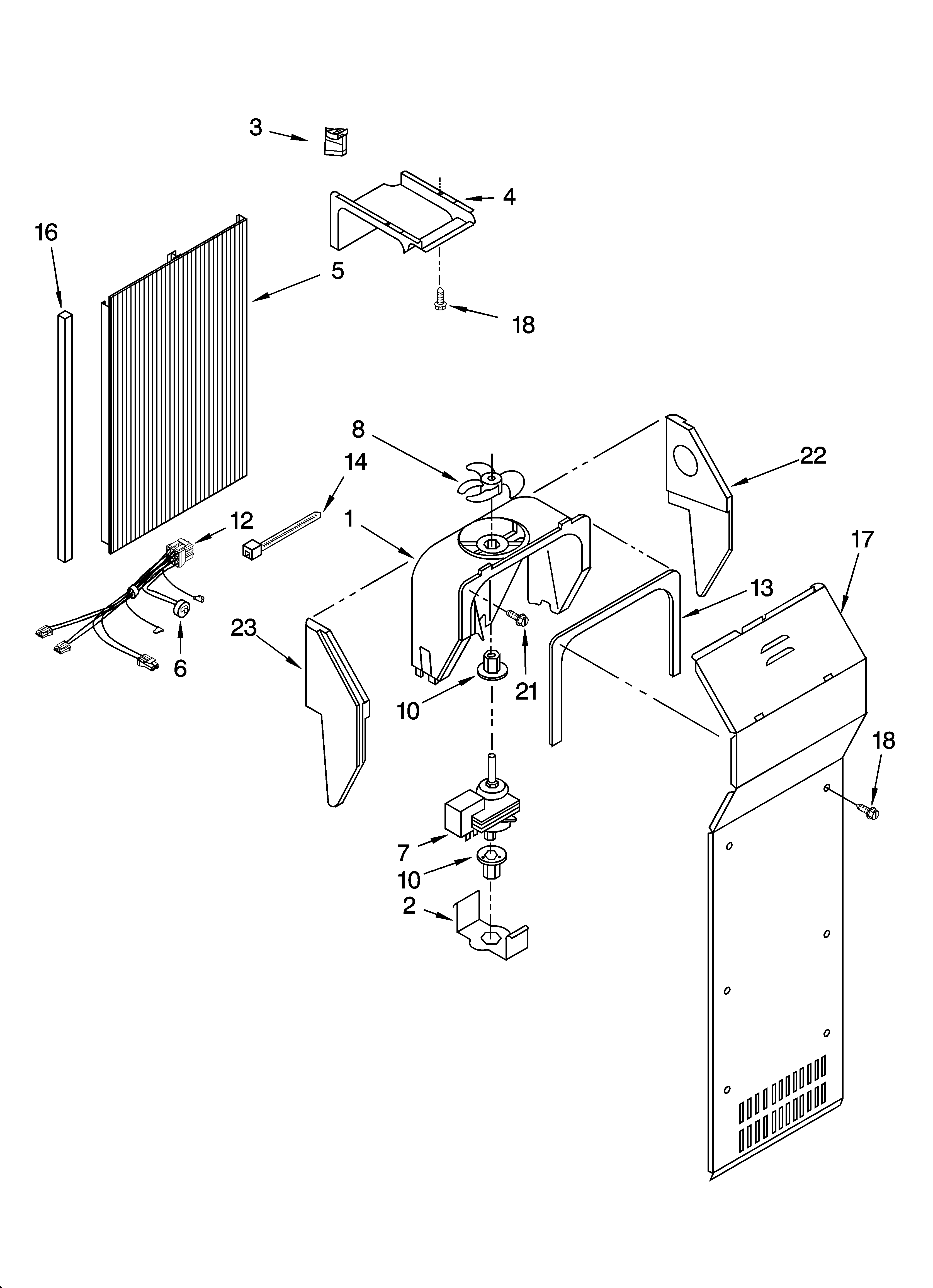 Whirlpool ED2LHAXMT11 air flow parts, optional parts diagram