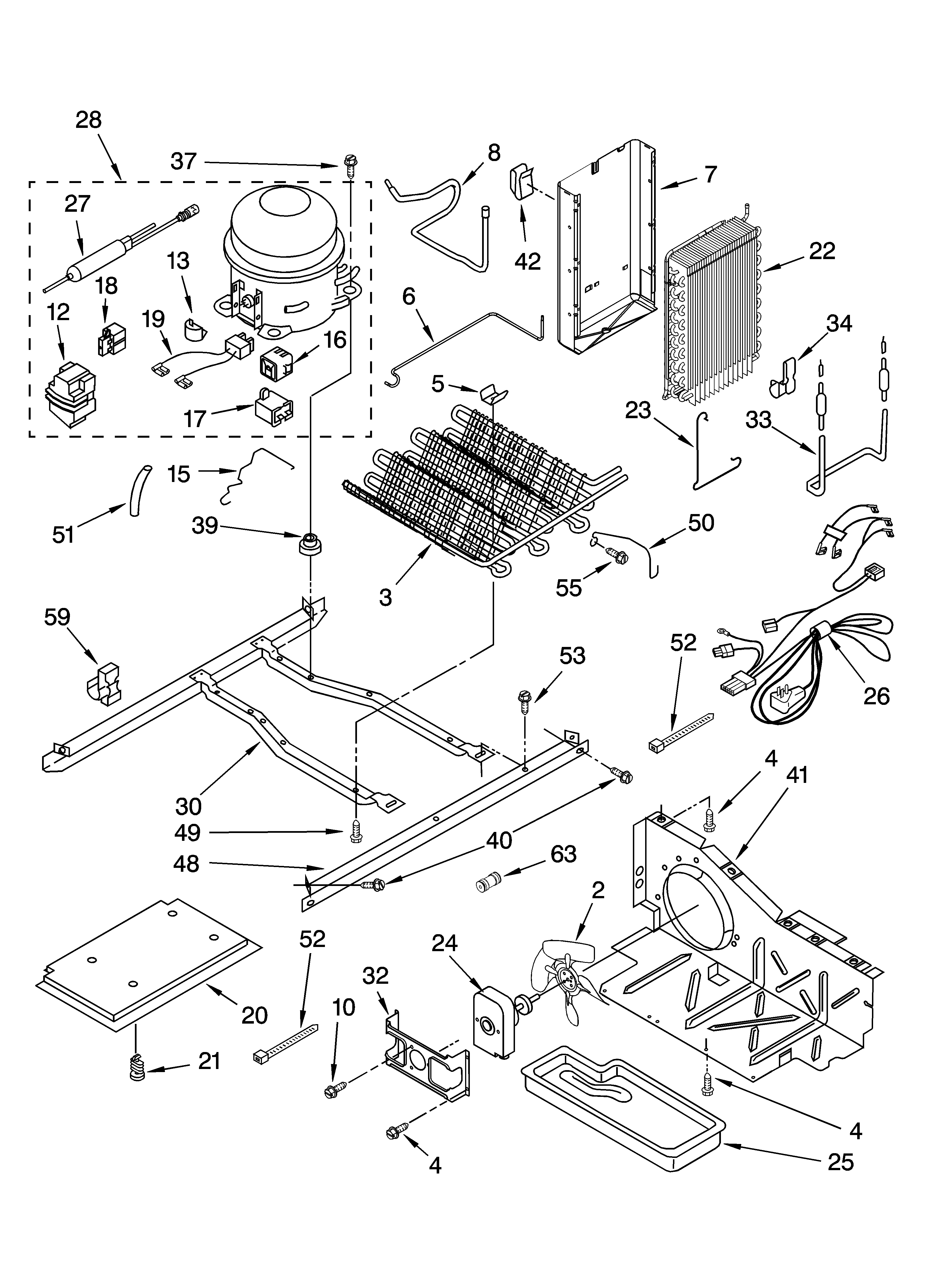 Whirlpool ED5FHAXNQ01 unit parts diagram